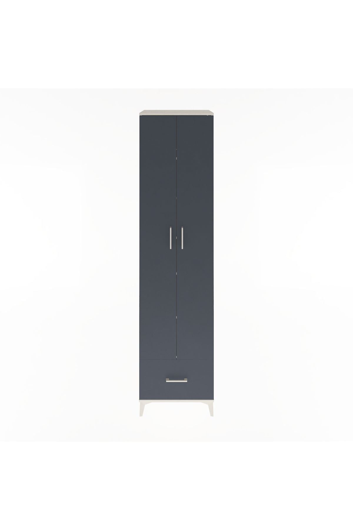 Hyperion Dolap 6 Raflı Tek Çekmeceli 2 Kapaklı 60x44x243 - S65M002V2B