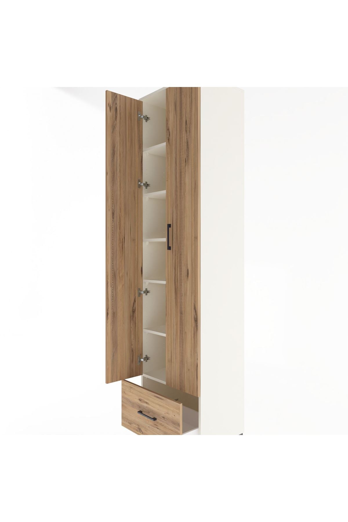 Hyperion Dolap 6 Raflı Tek Çekmeceli 2 Kapaklı 60x44x243 - S65M002V3B