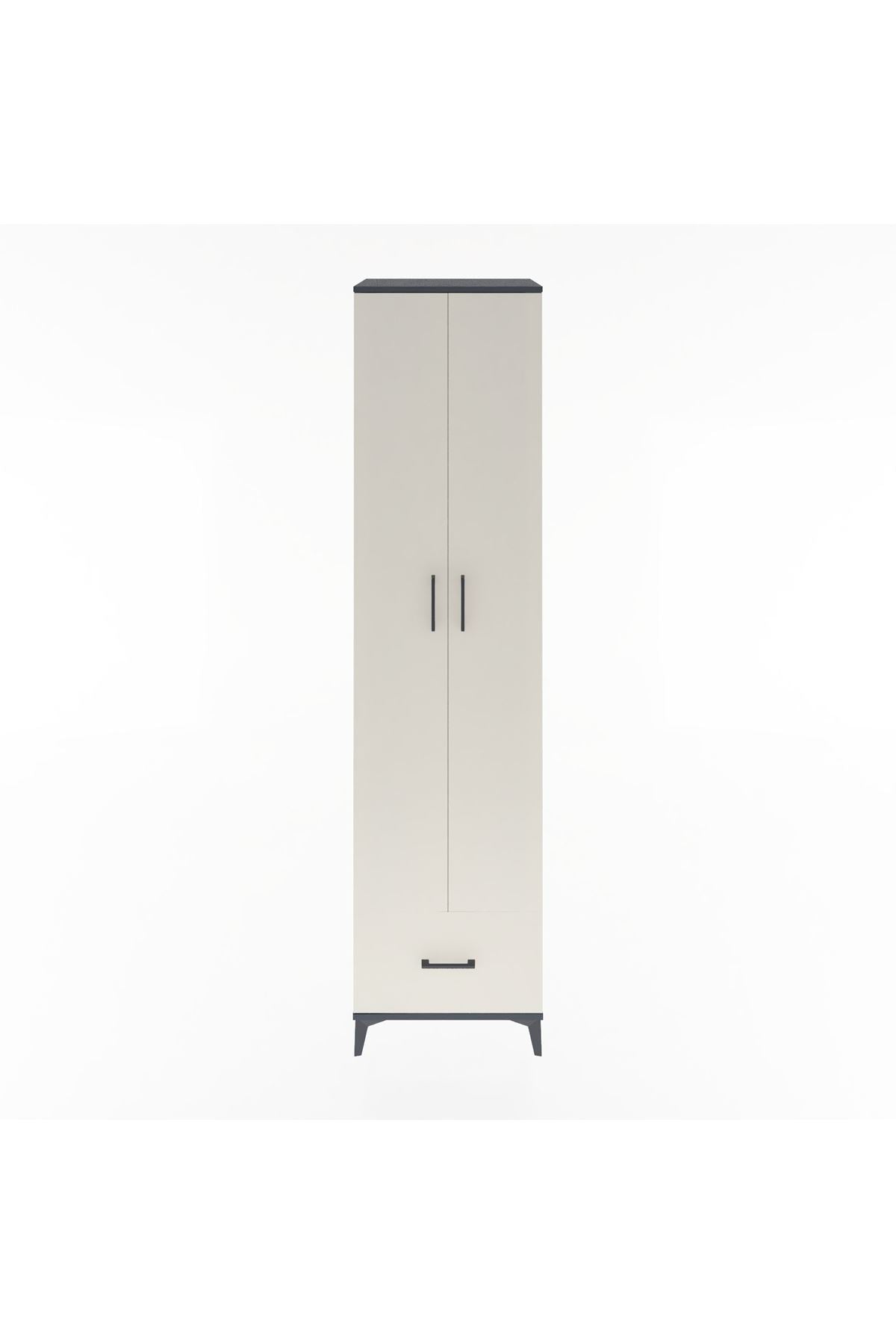 Hyperion Dolap 6 Raflı Tek Çekmeceli 2 Kapaklı 60x44x243 - S65M002V4B