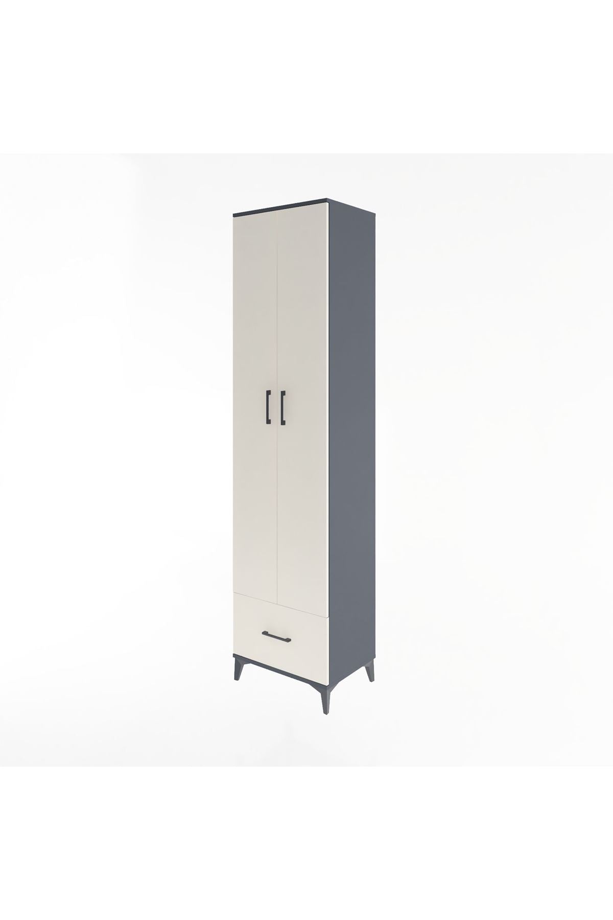Hyperion Dolap 6 Raflı Tek Çekmeceli 2 Kapaklı 60x44x243 - S65M002V4B