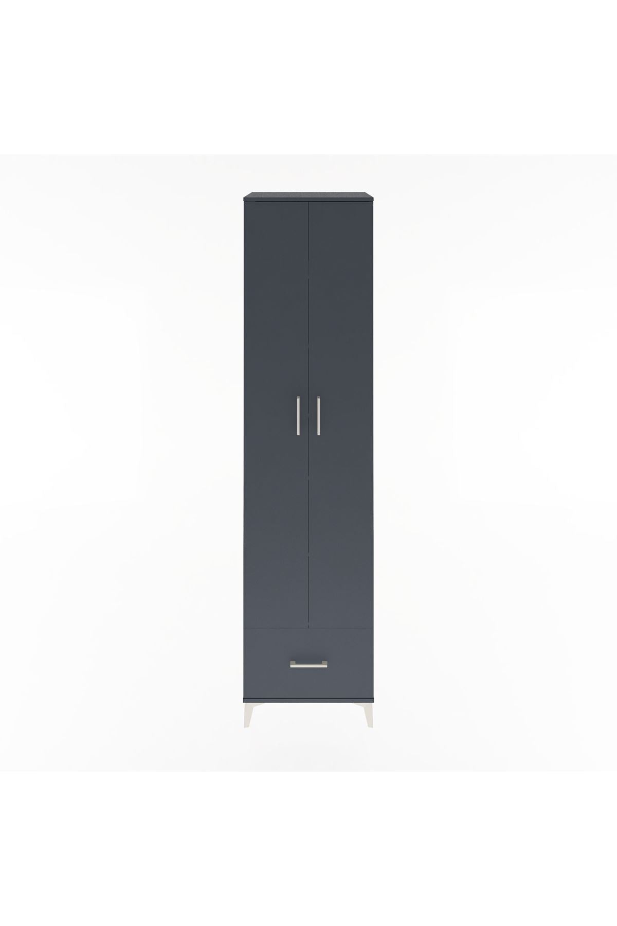 Hyperion Dolap 6 Raflı Tek Çekmeceli 2 Kapaklı 60x44x243 - S65M002V5B