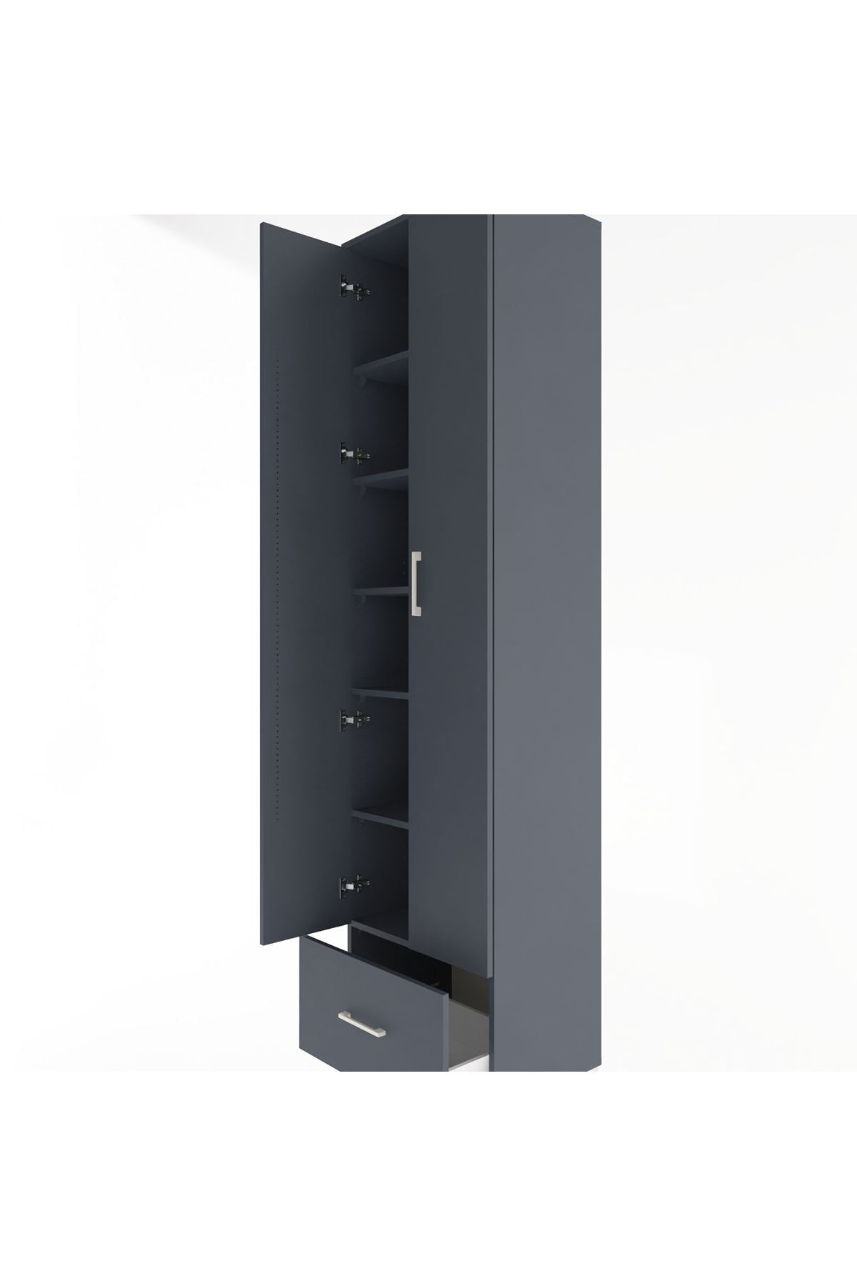 Hyperion Dolap 6 Raflı Tek Çekmeceli 2 Kapaklı 60x44x243 - S65M002V5B