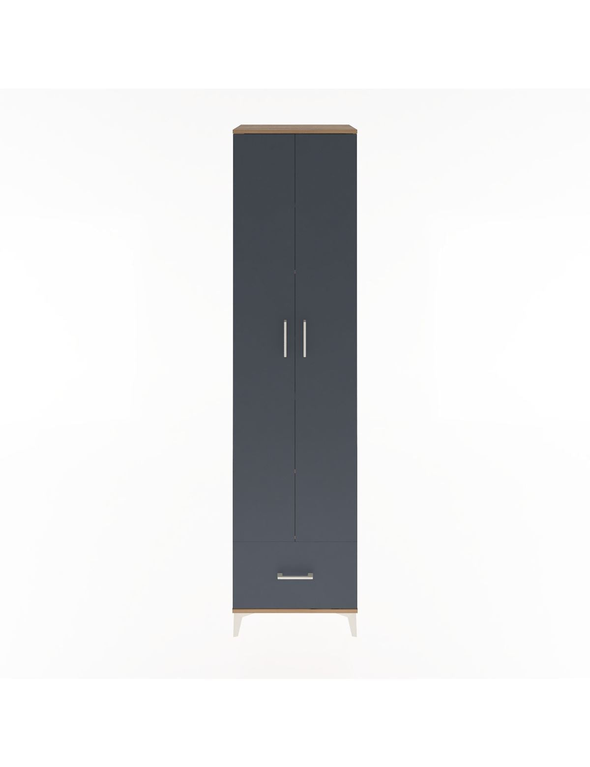 Hyperion Dolap 6 Raflı Tek Çekmeceli 2 Kapaklı 60x44x243 - S65M002V8B