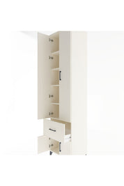 Hyperion Dolap 5 Raflı Tek Çekmeceli 4 Kapaklı 60x44x243 - S65M003V1B