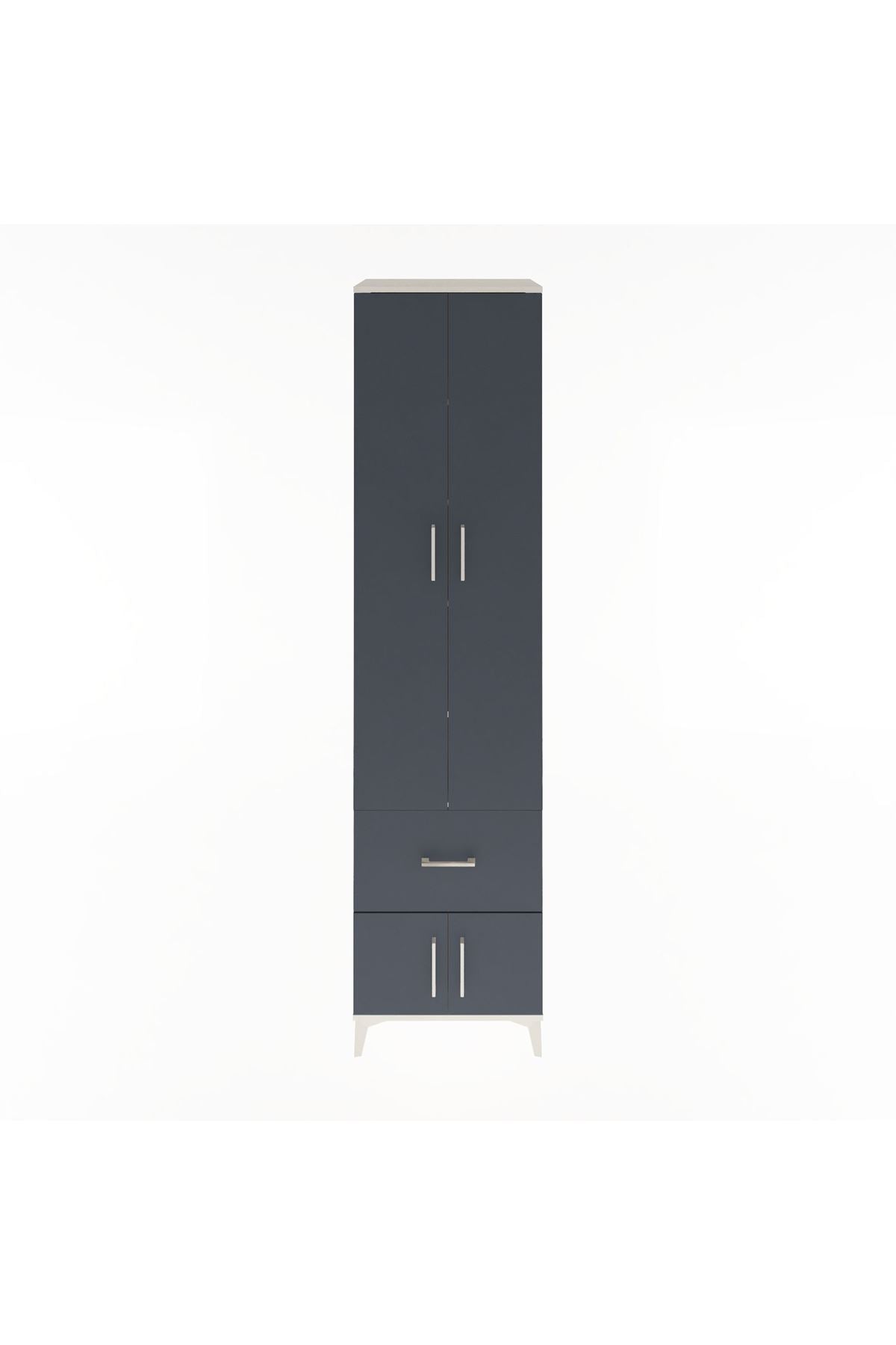 Hyperion Dolap 5 Raflı Tek Çekmeceli 4 Kapaklı 60x44x243 - S65M003V2B