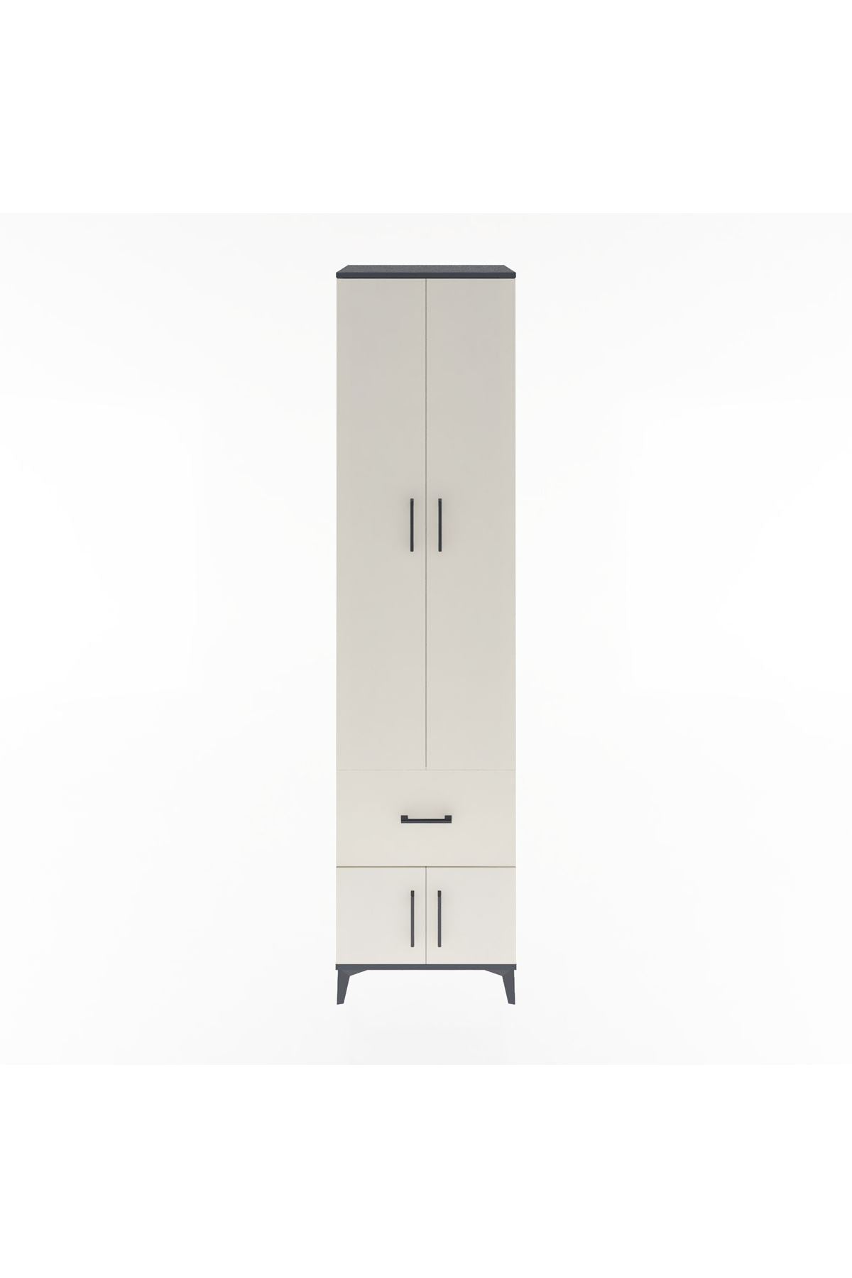 Hyperion Dolap 5 Raflı Tek Çekmeceli 4 Kapaklı 60x44x243 - S65M003V4B