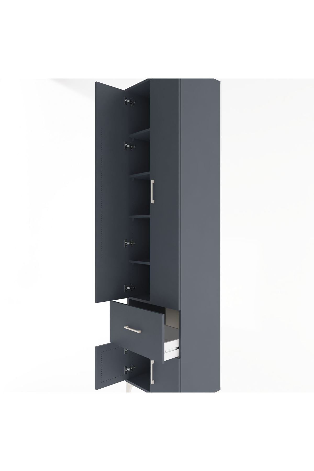 Hyperion Dolap 5 Raflı Tek Çekmeceli 4 Kapaklı 60x44x243 - S65M003V5B
