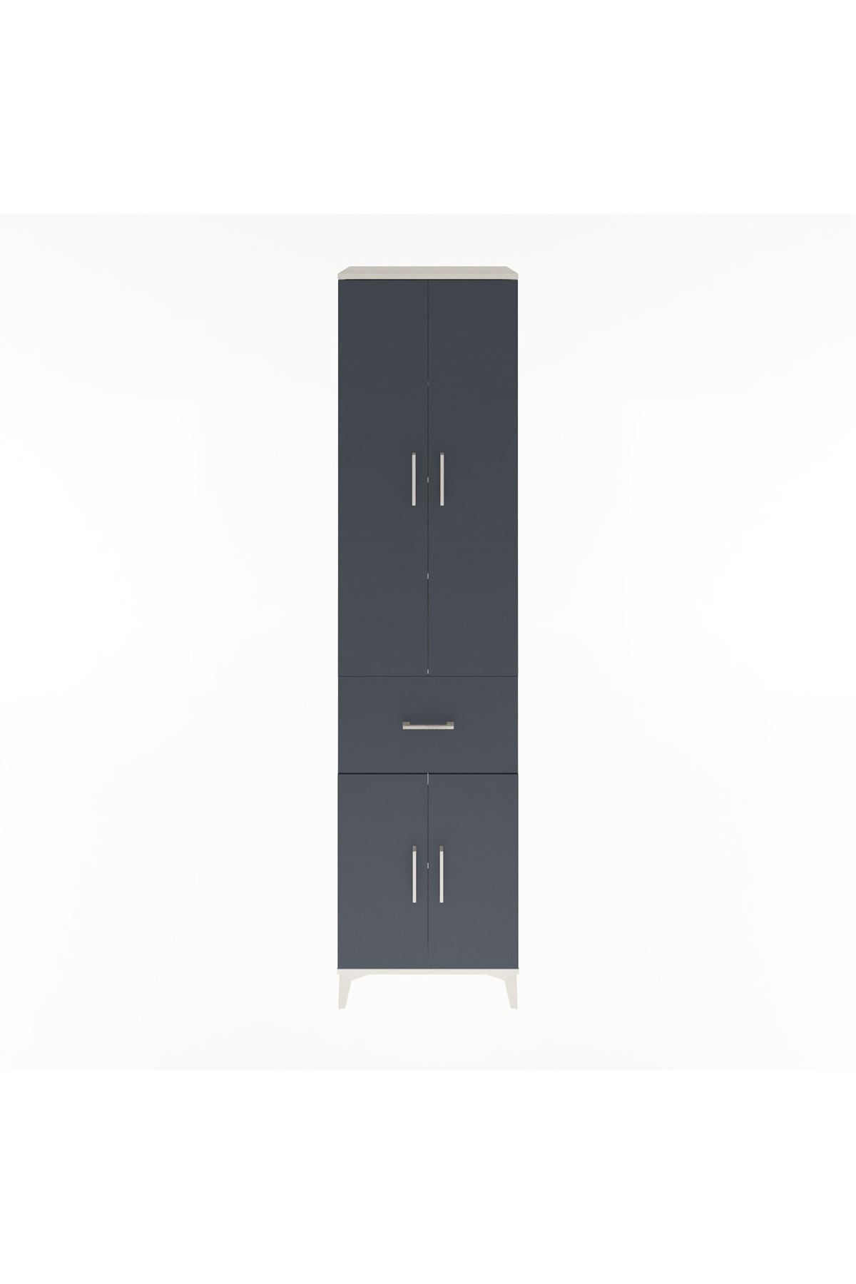 Hyperion Dolap 5 Raflı Tek Çekmeceli 4 Kapaklı 60x44x243 - S65M004V2B