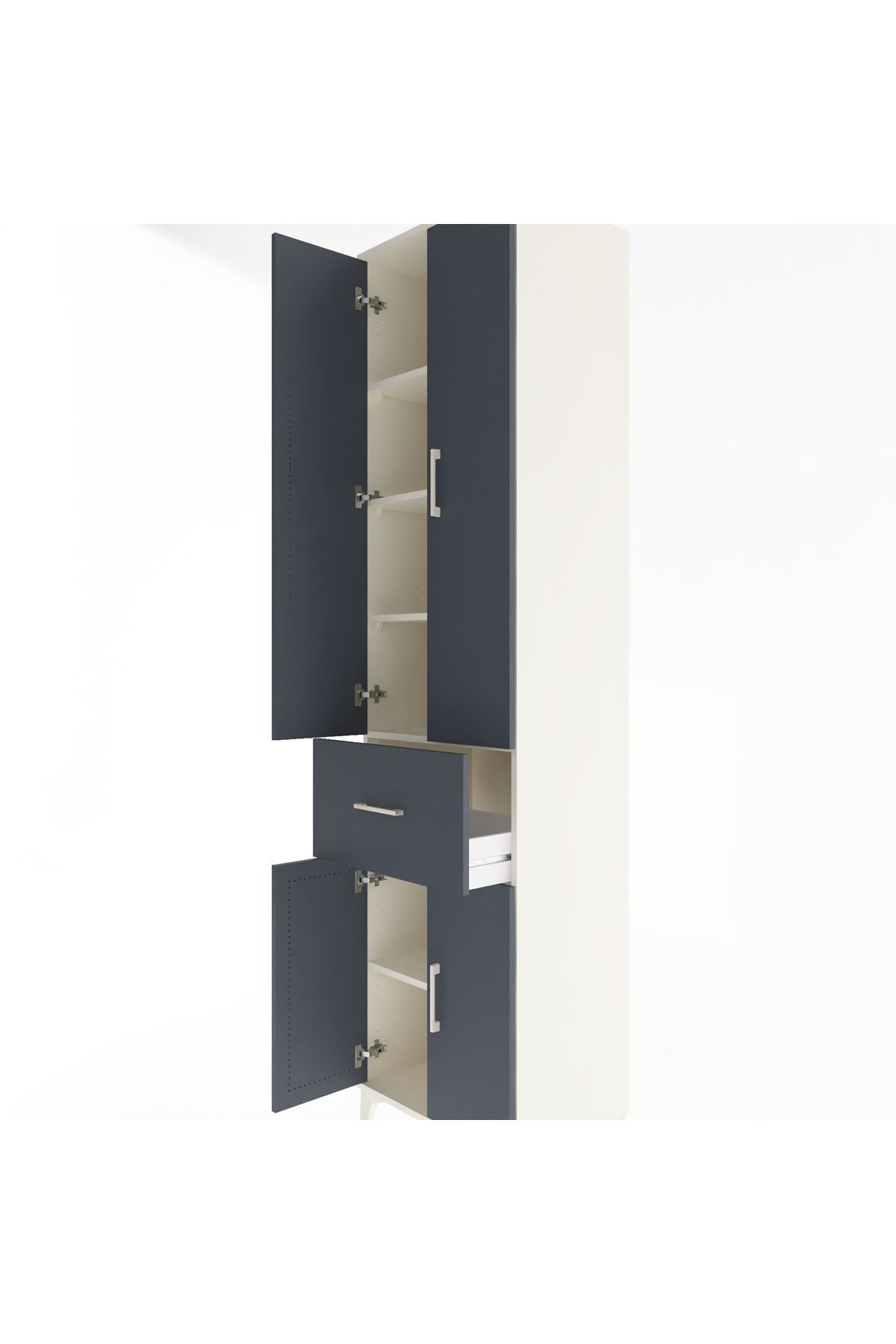 Hyperion Dolap 5 Raflı Tek Çekmeceli 4 Kapaklı 60x44x243 - S65M004V2B