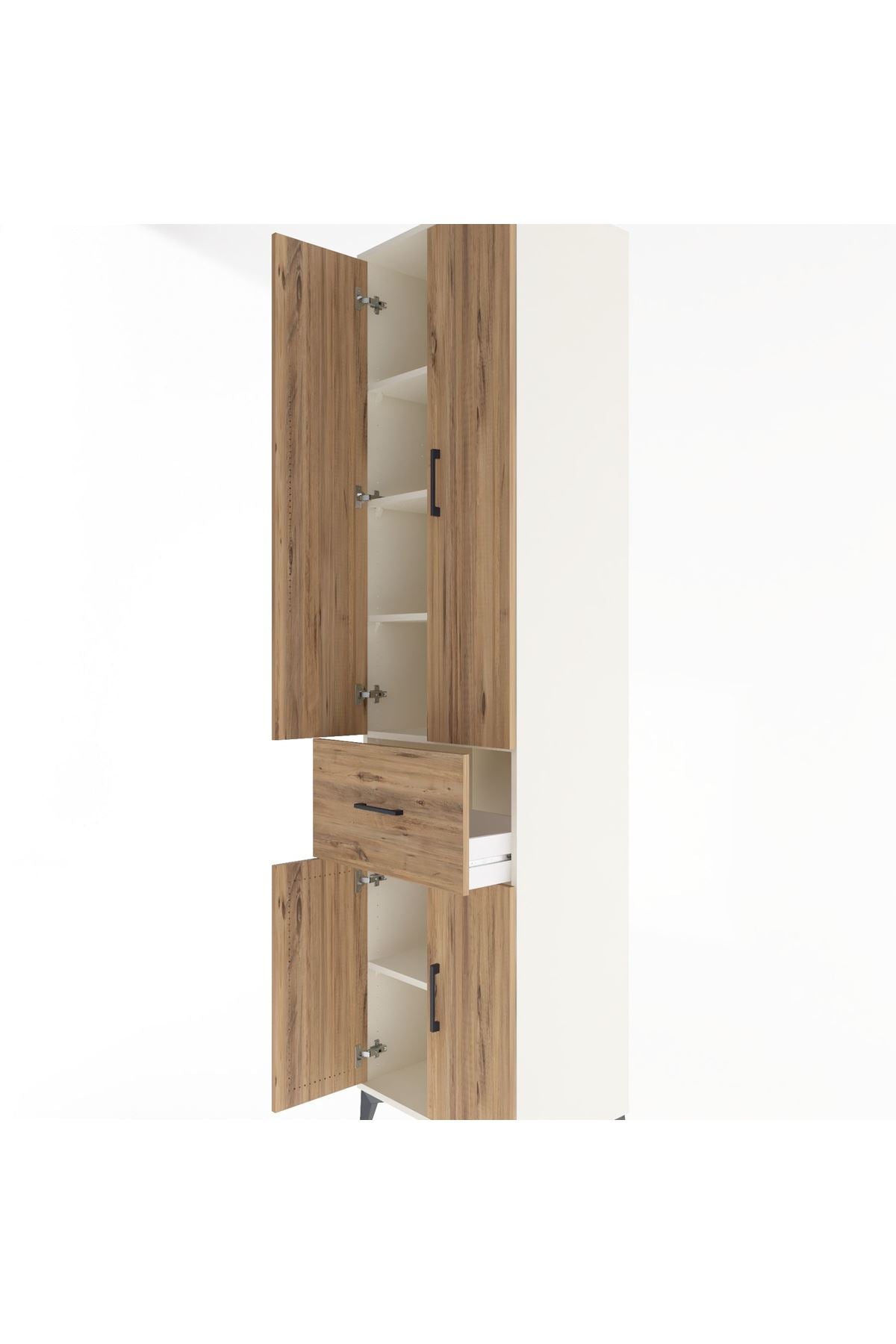 Hyperion Dolap 5 Raflı Tek Çekmeceli 4 Kapaklı 60x44x243 - S65M004V3B