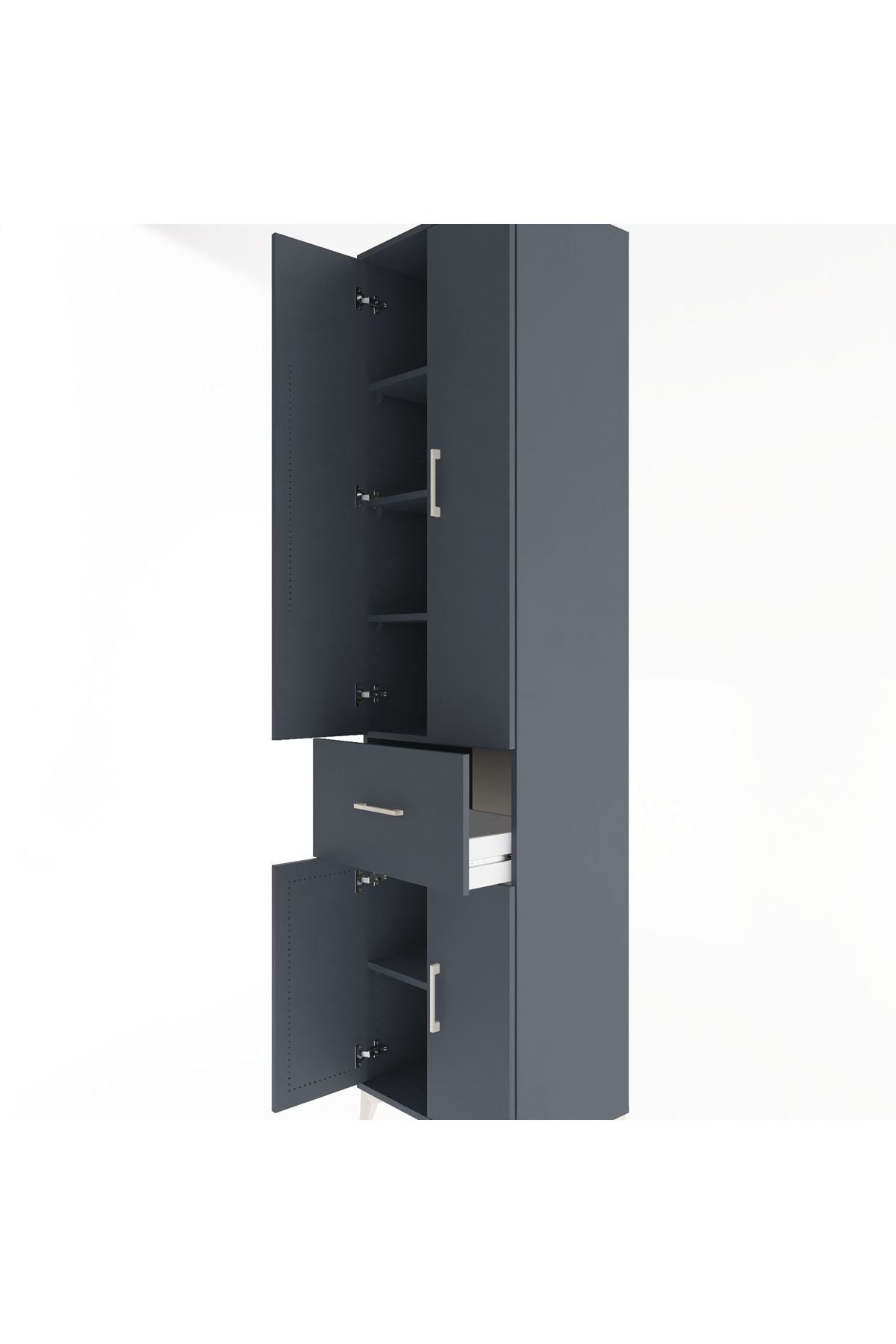 Hyperion Dolap 5 Raflı Tek Çekmeceli 4 Kapaklı 60x44x243 - S65M004V5B
