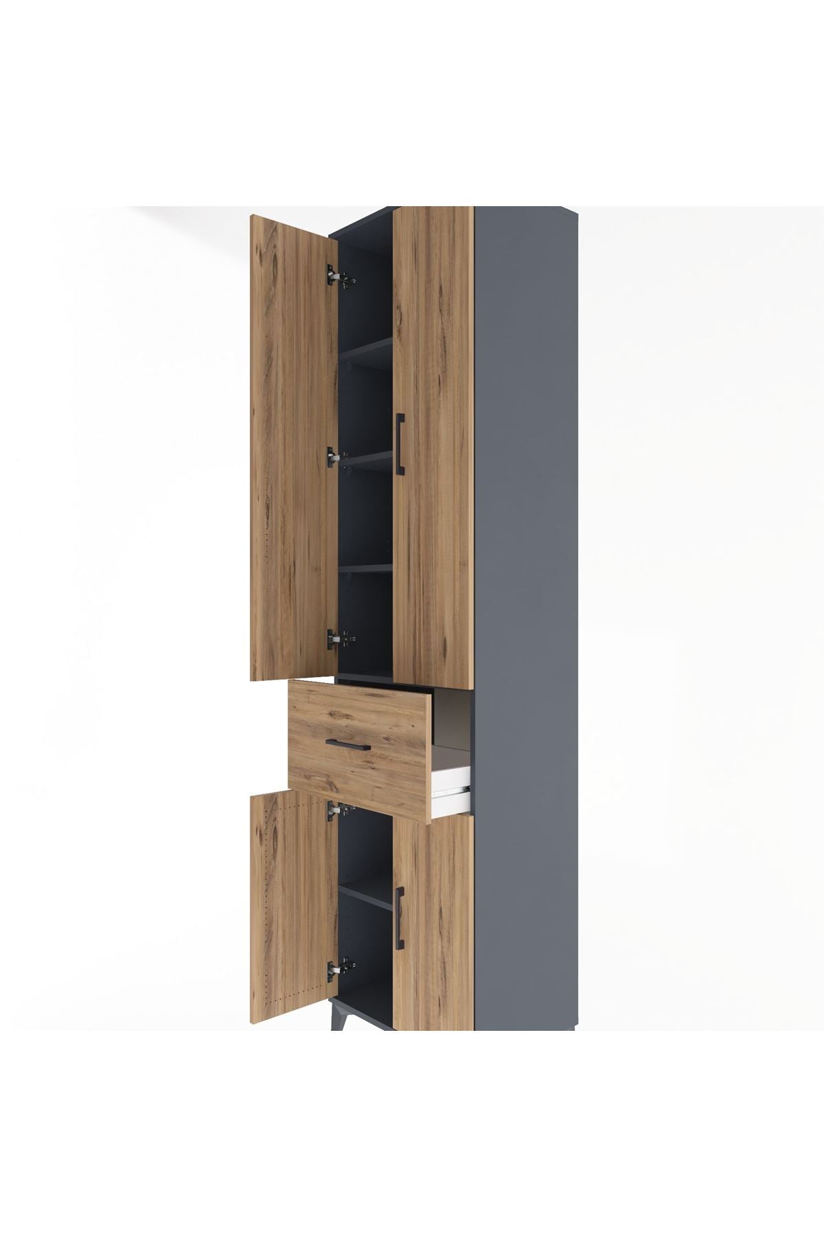 Hyperion Dolap 5 Raflı Tek Çekmeceli 4 Kapaklı 60x44x243 - S65M004V6B