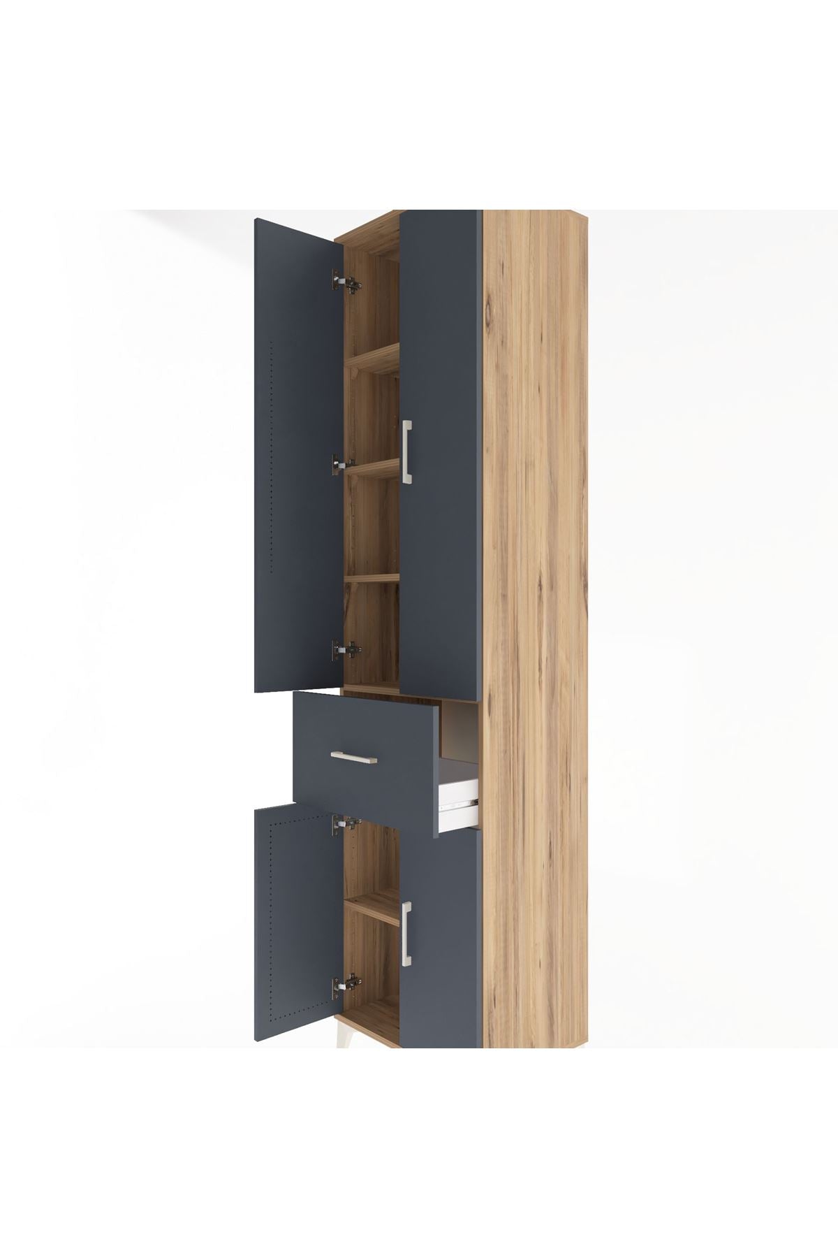 Hyperion Dolap 5 Raflı Tek Çekmeceli 4 Kapaklı 60x44x243 - S65M004V8B