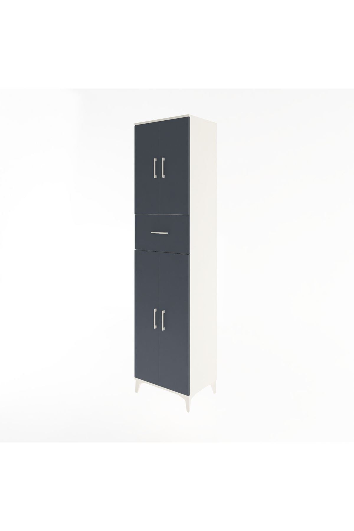 Hyperion Dolap 5 Raflı Tek Çekmeceli 4 Kapaklı 60x44x243 - S65M005V2B