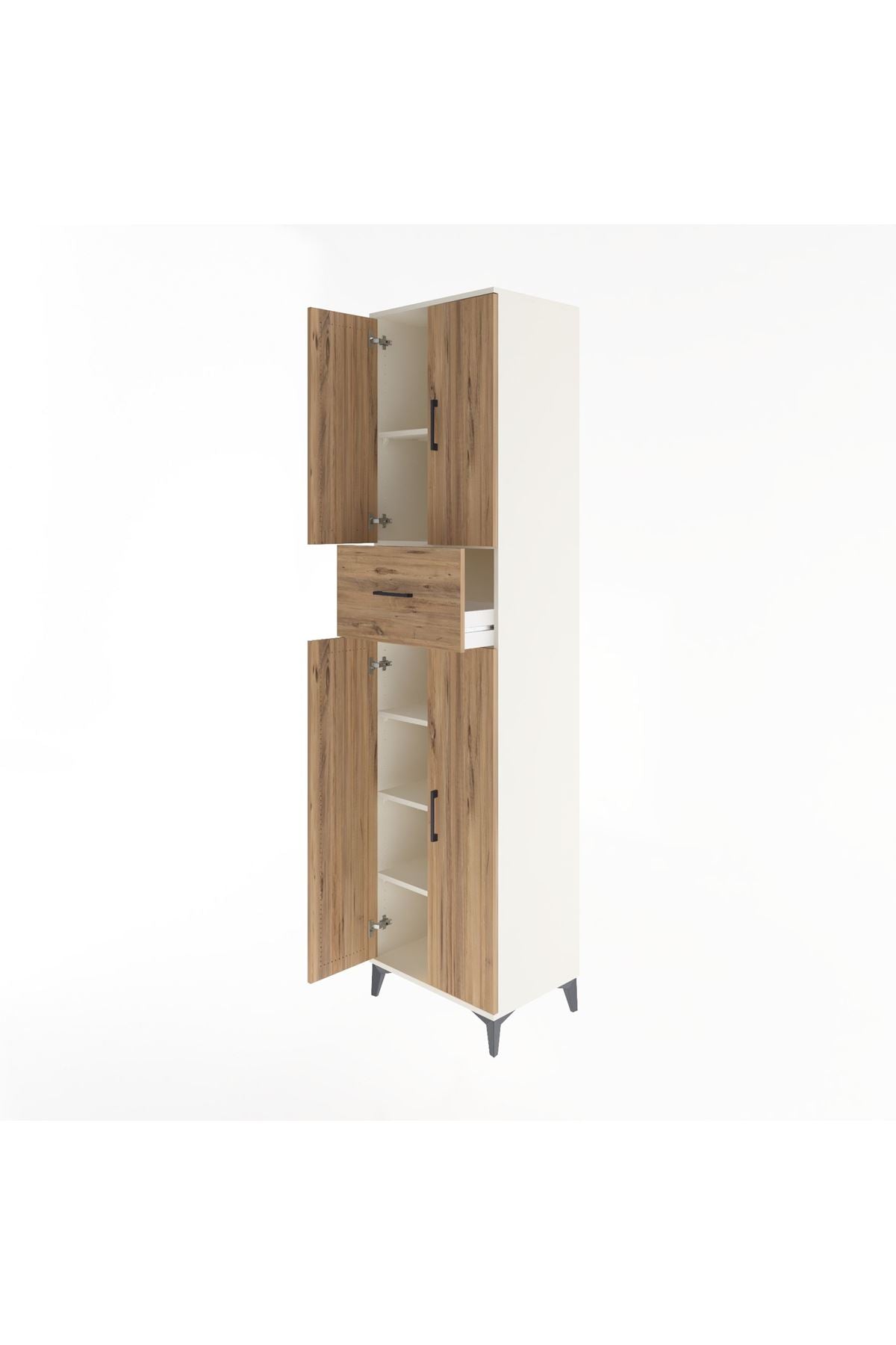Hyperion Dolap 5 Raflı Tek Çekmeceli 4 Kapaklı 60x44x243 - S65M005V3B