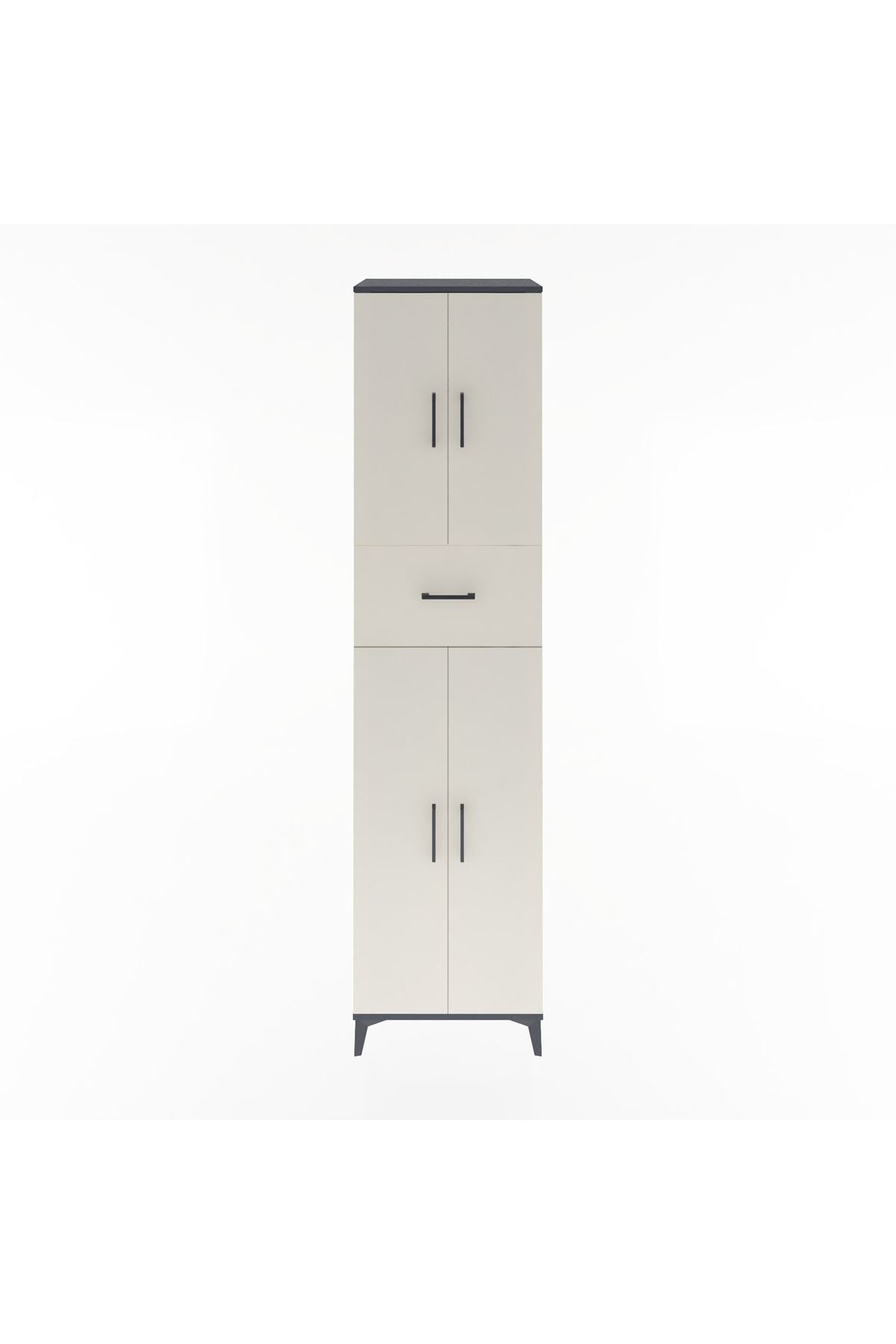 Hyperion Dolap 5 Raflı Tek Çekmeceli 4 Kapaklı 60x44x243 - S65M005V4B