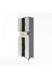 Hyperion Dolap 5 Raflı Tek Çekmeceli 4 Kapaklı 60x44x243 - S65M005V4B