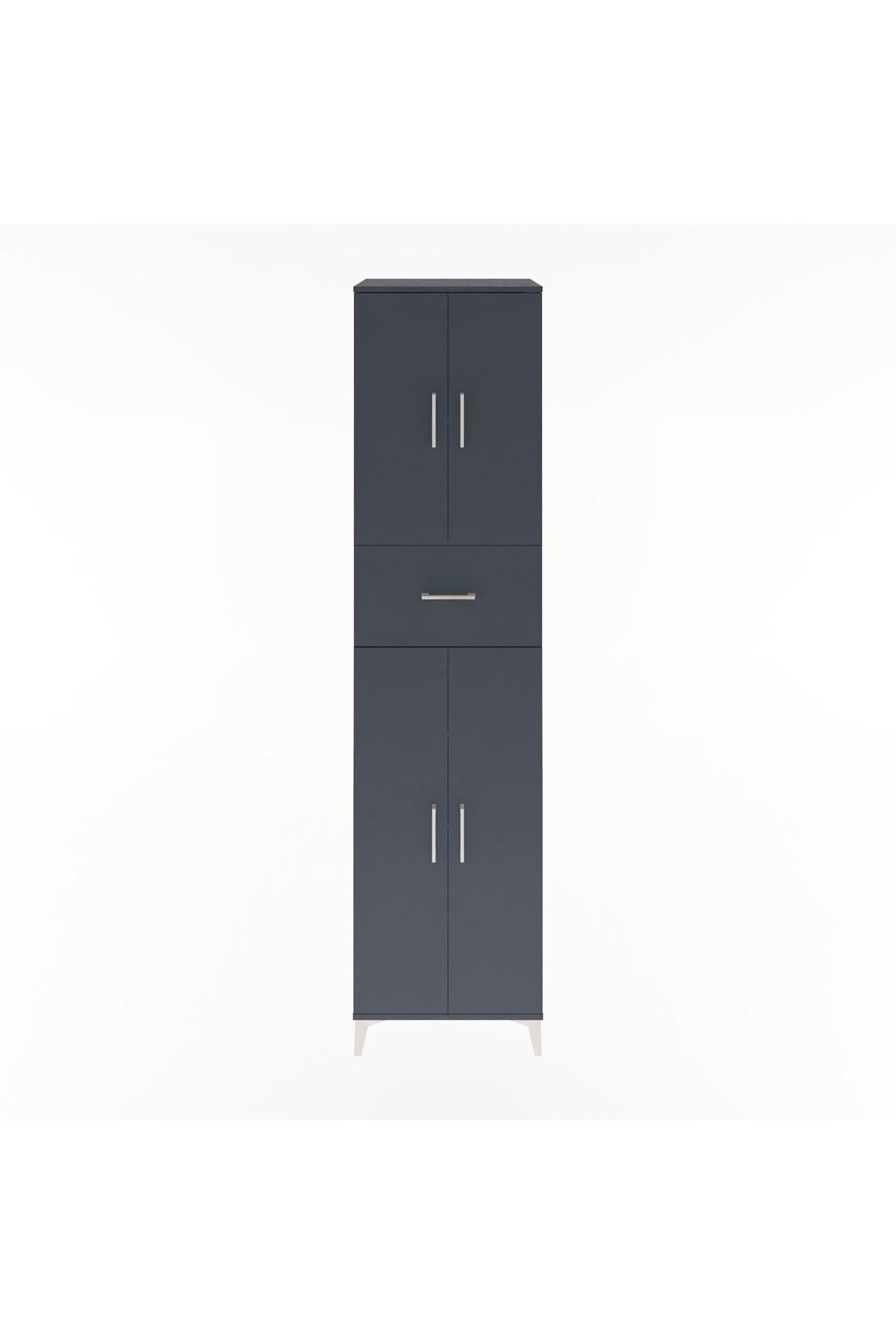 Hyperion Dolap 5 Raflı Tek Çekmeceli 4 Kapaklı 60x44x243 - S65M005V5B