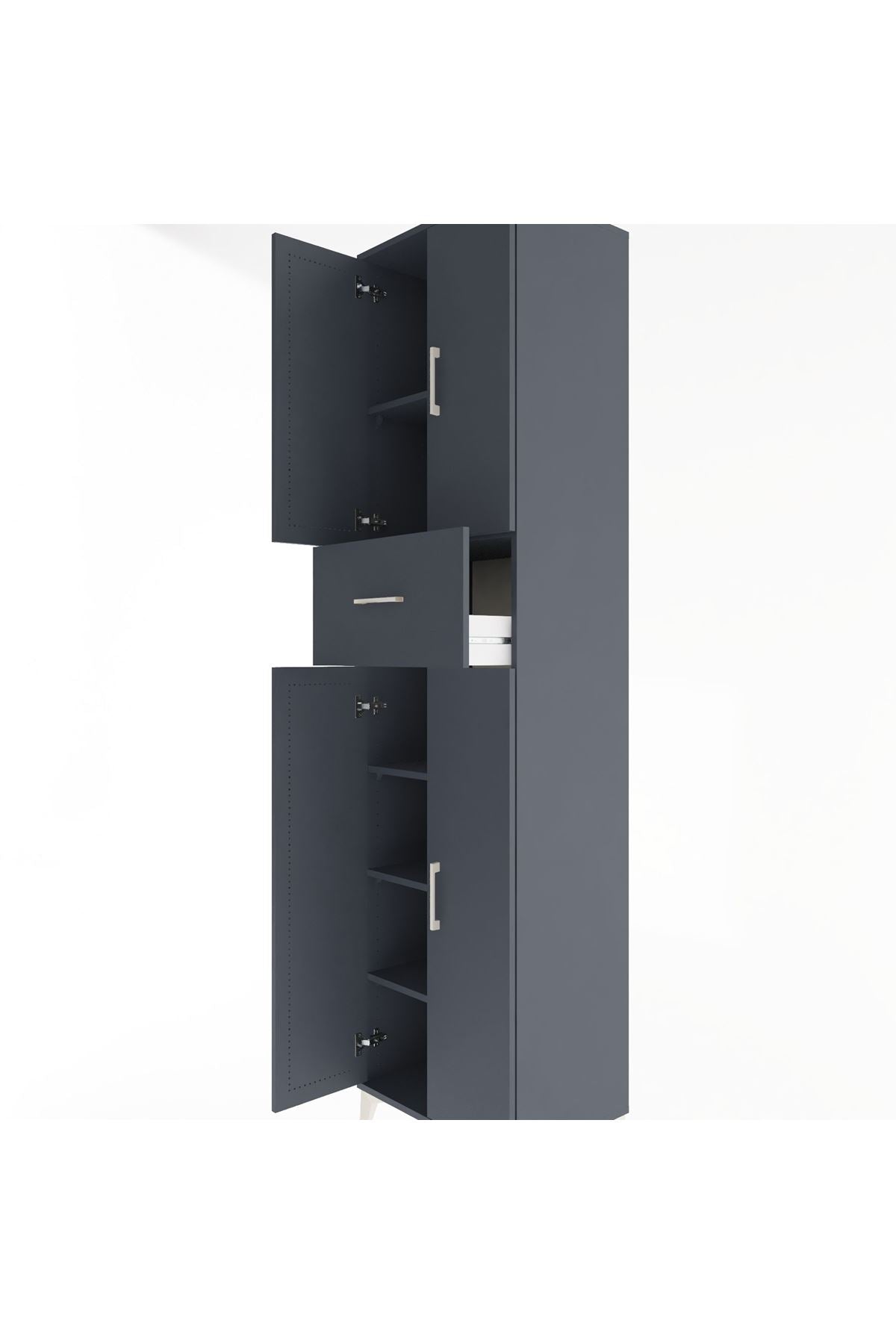 Hyperion Dolap 5 Raflı Tek Çekmeceli 4 Kapaklı 60x44x243 - S65M005V5B