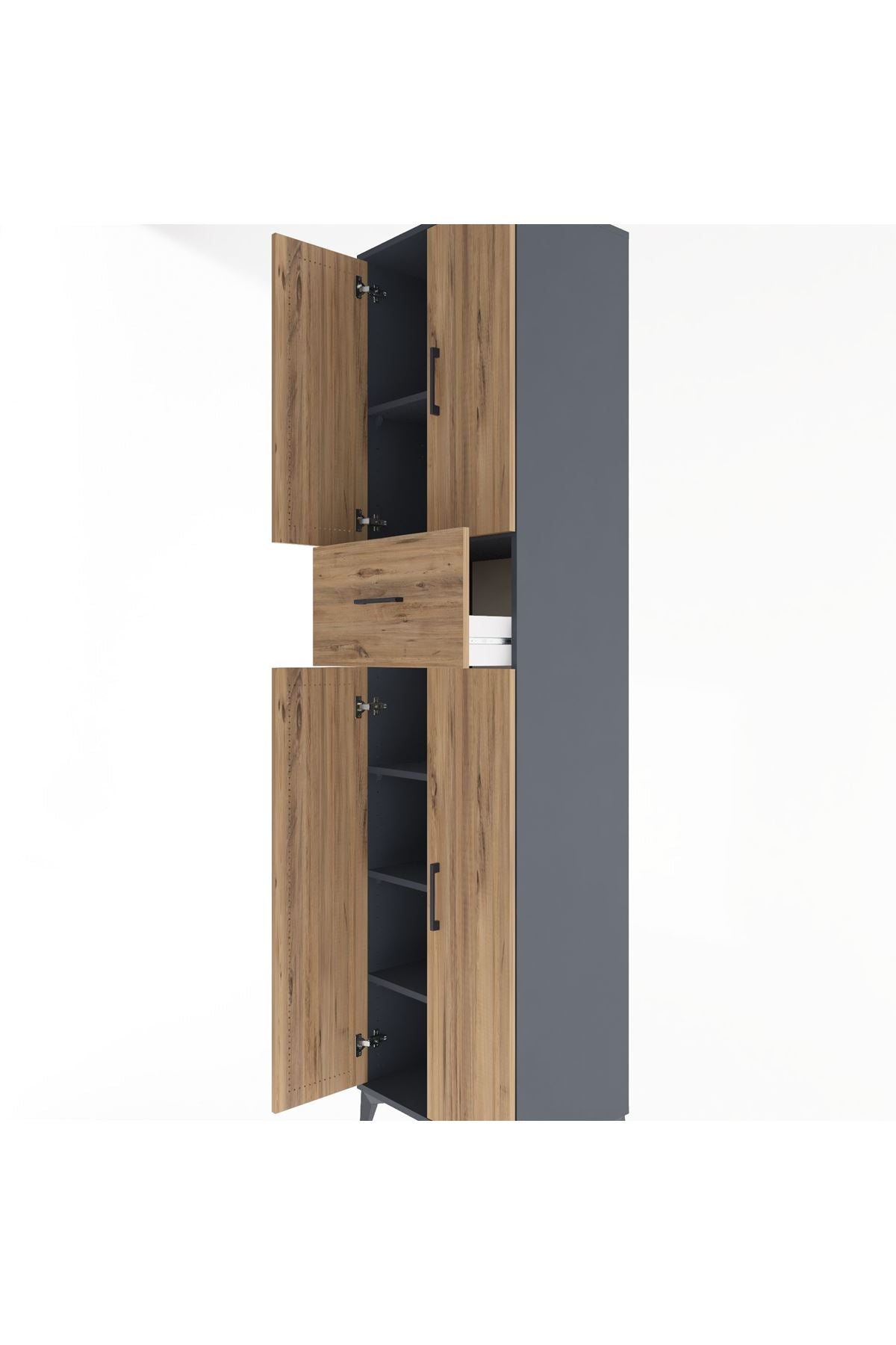 Hyperion Dolap 5 Raflı Tek Çekmeceli 4 Kapaklı 60x44x243 - S65M005V6B