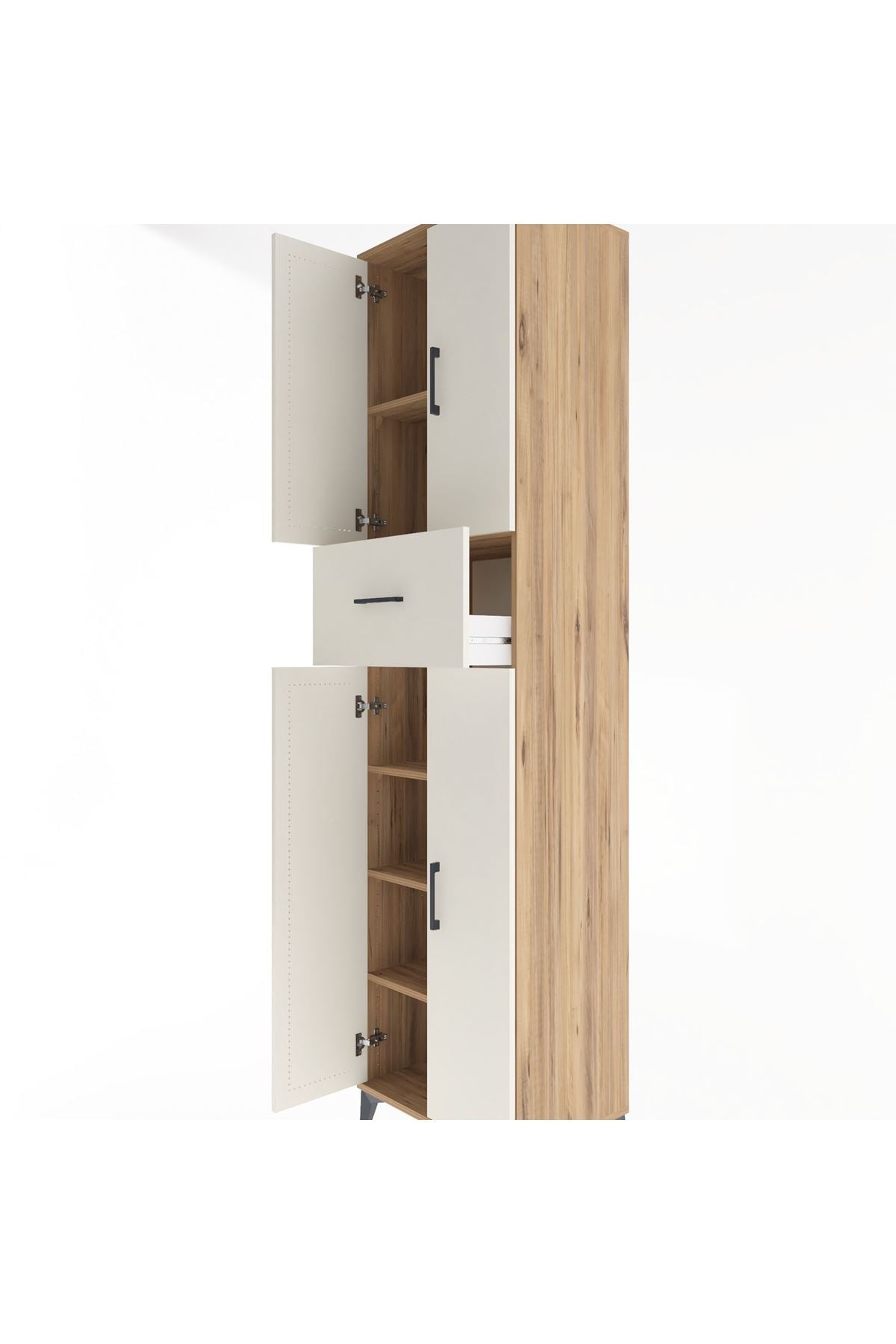 Hyperion Dolap 5 Raflı Tek Çekmeceli 4 Kapaklı 60x44x243 - S65M005V7B