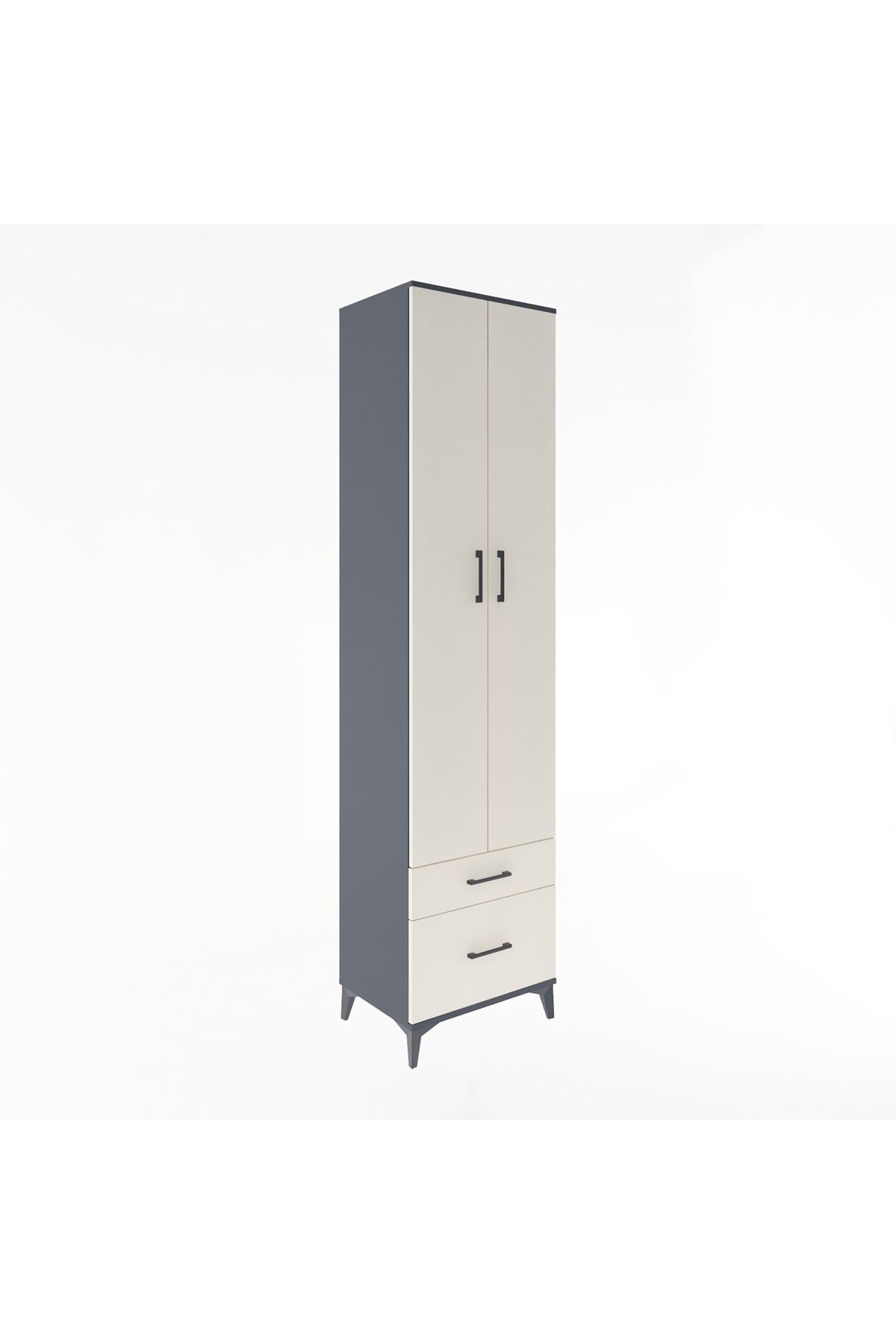 Hyperion Dolap 5 Raflı 2 Çekmeceli 2 Kapaklı 60x44x243 - S65M006V4B