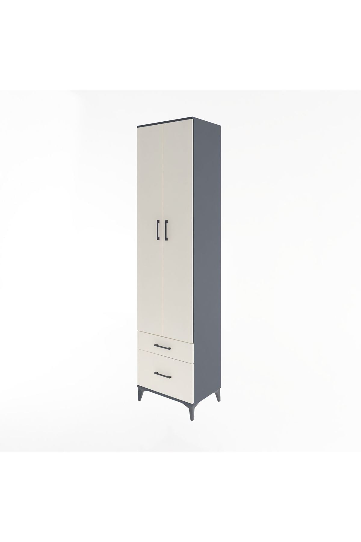 Hyperion Dolap 5 Raflı 2 Çekmeceli 2 Kapaklı 60x44x243 - S65M006V4B