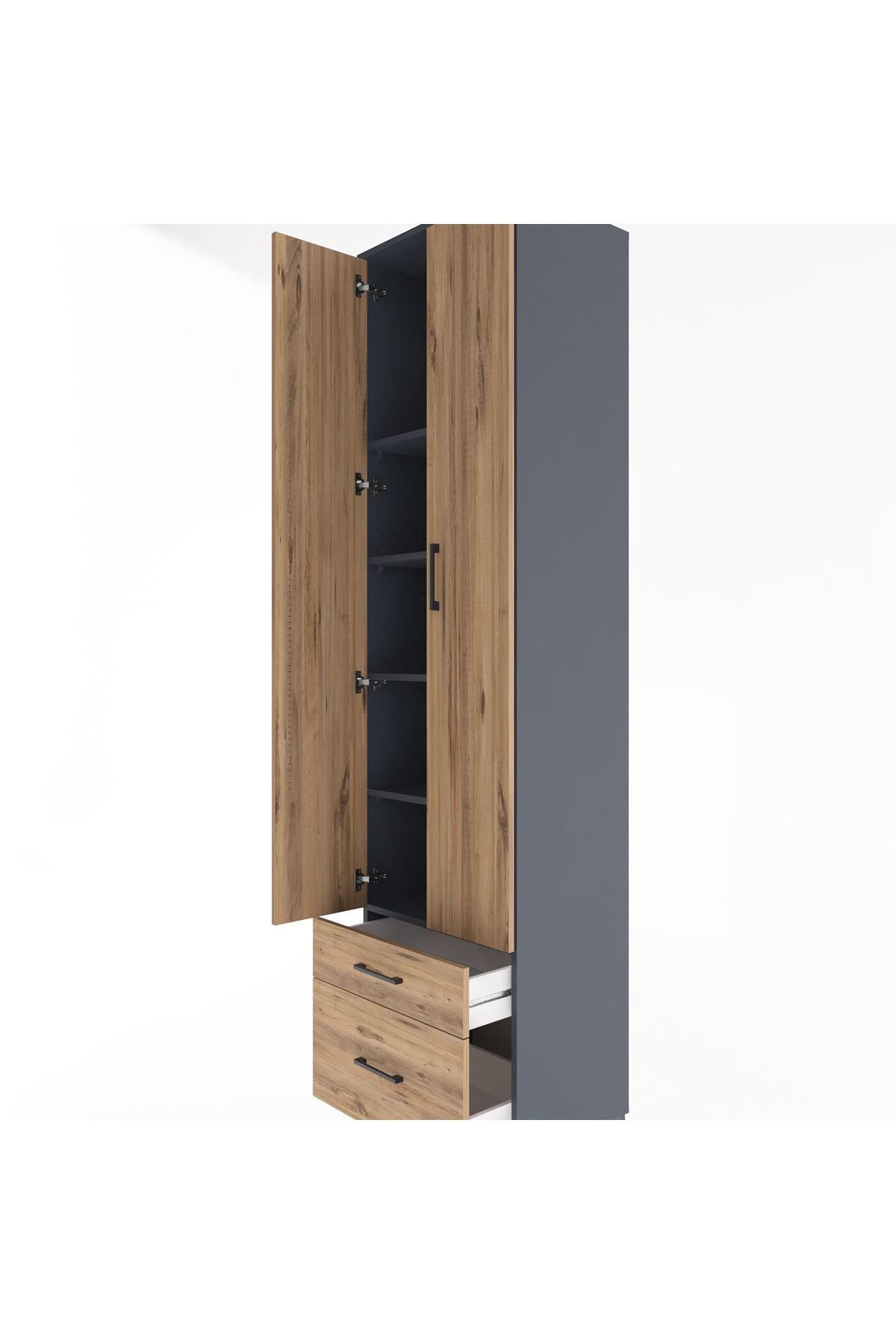 Hyperion Dolap 5 Raflı 2 Çekmeceli 2 Kapaklı 60x44x243 - S65M006V6B