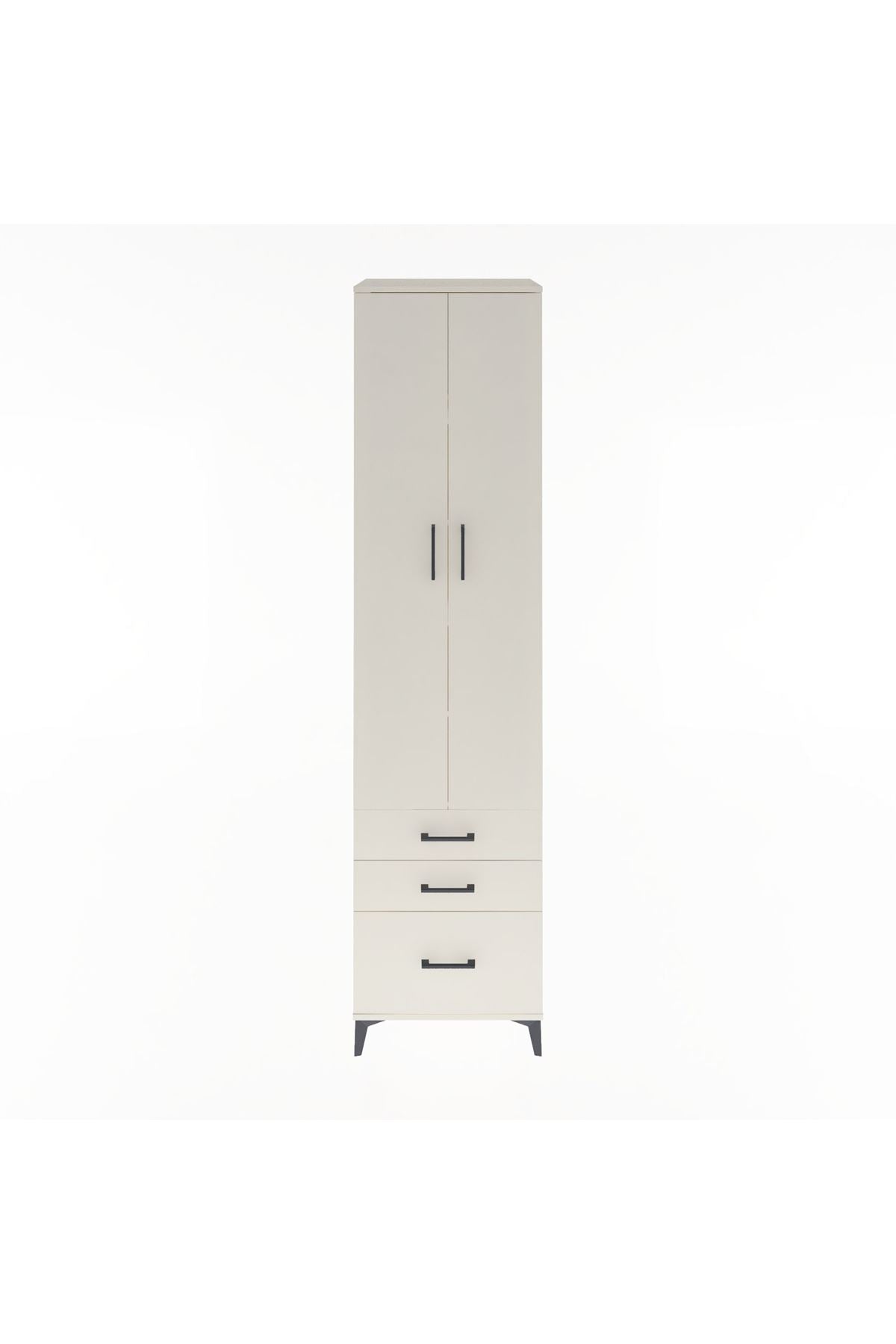 Hyperion Dolap 5 Raflı 3 Çekmeceli 2 Kapaklı 60x44x243 - S65M007V1B