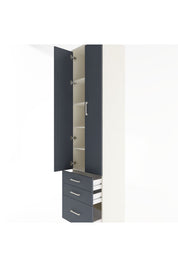 Hyperion Dolap 5 Raflı 3 Çekmeceli 2 Kapaklı 60x44x243 - S65M007V2B