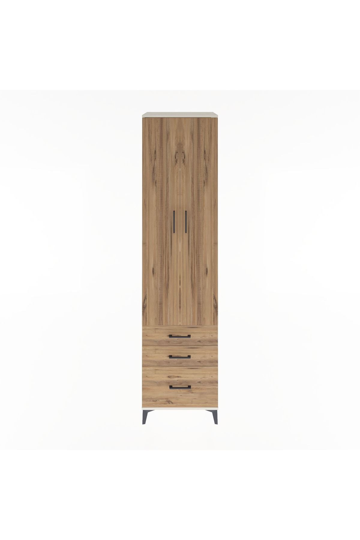 Hyperion Dolap 5 Raflı 3 Çekmeceli 2 Kapaklı 60x44x243 - S65M007V3B