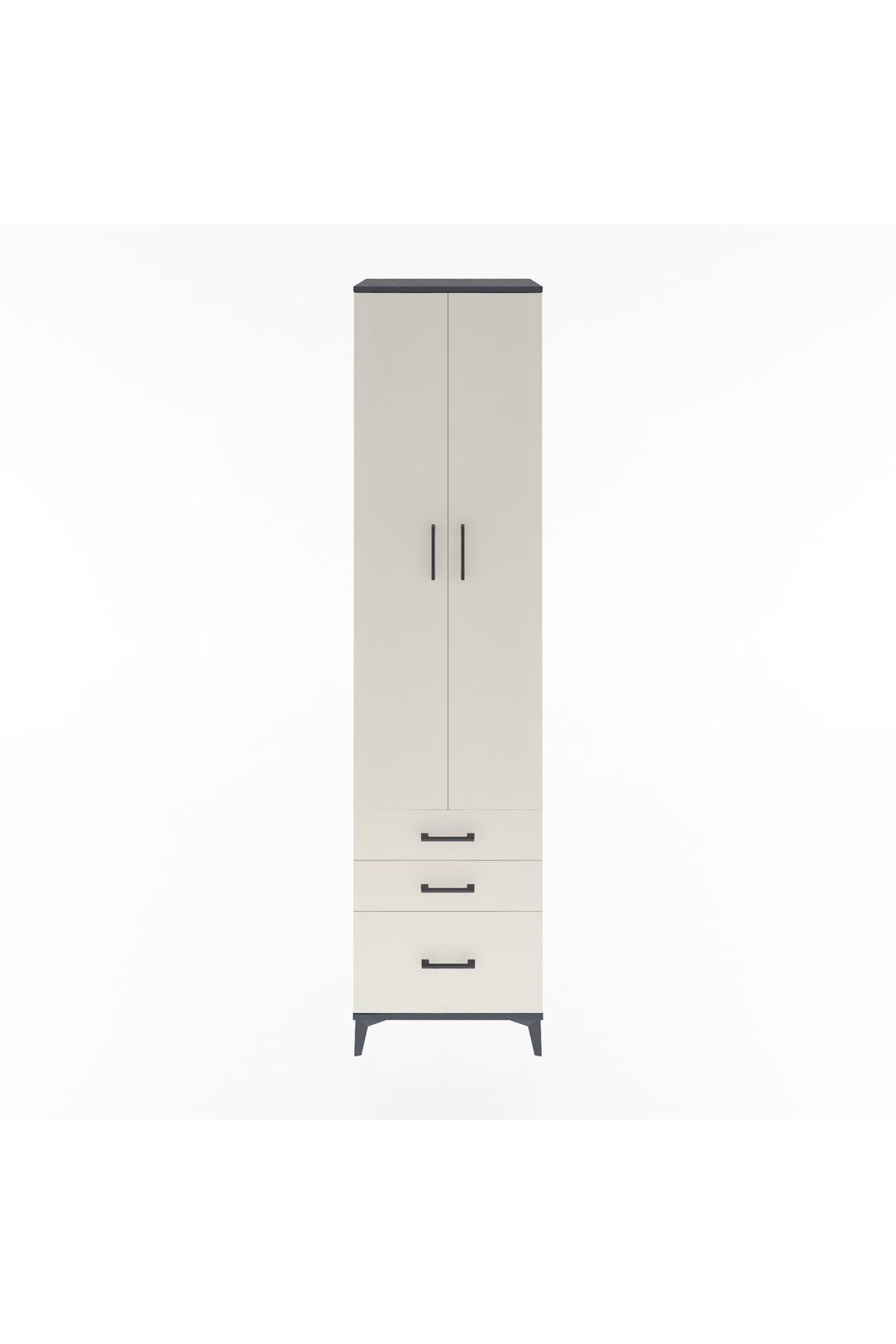 Hyperion Dolap 5 Raflı 3 Çekmeceli 2 Kapaklı 60x44x243 - S65M007V4B