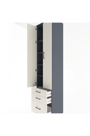 Hyperion Dolap 5 Raflı 3 Çekmeceli 2 Kapaklı 60x44x243 - S65M007V4B