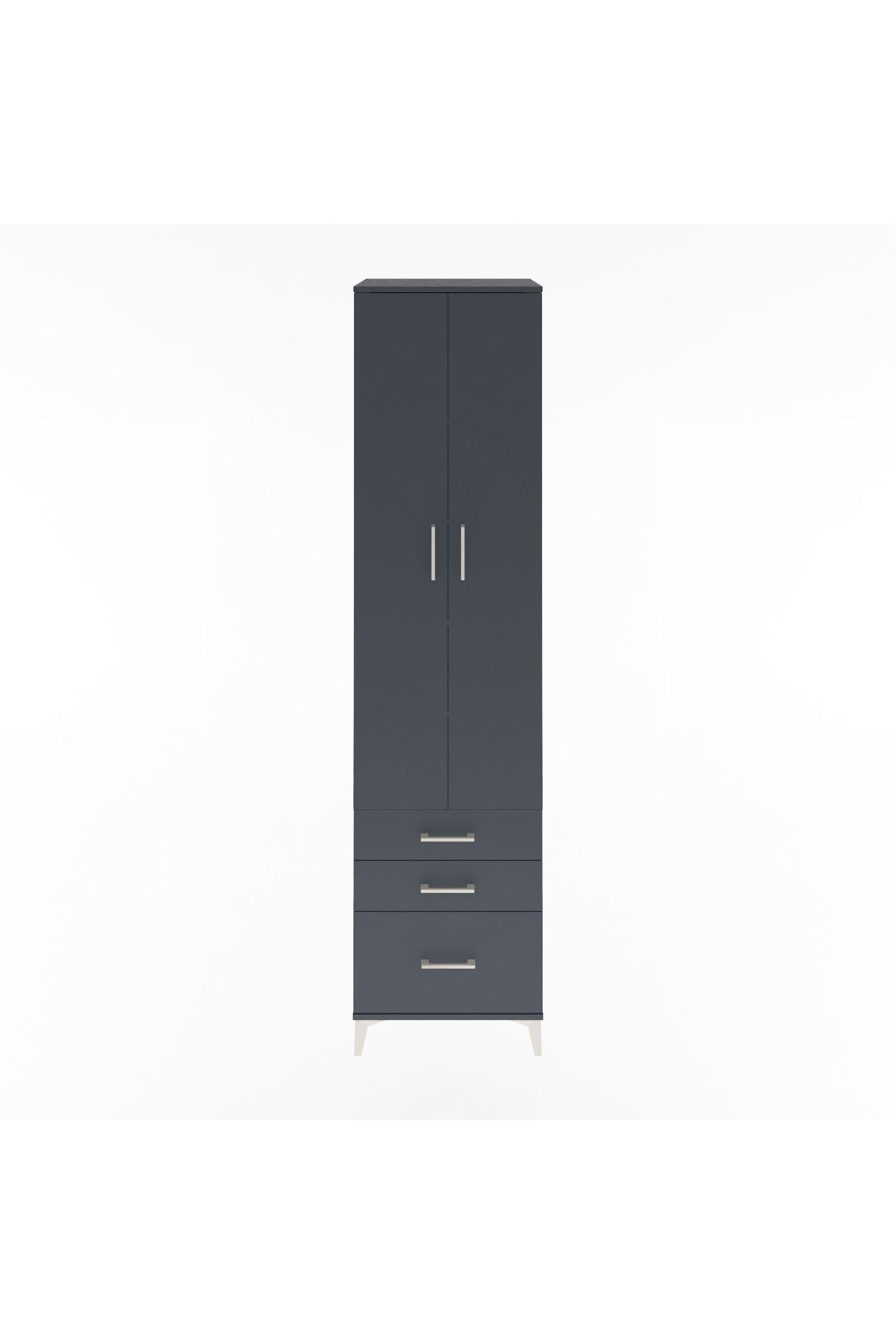 Hyperion Dolap 5 Raflı 3 Çekmeceli 2 Kapaklı 60x44x243 - S65M007V5B