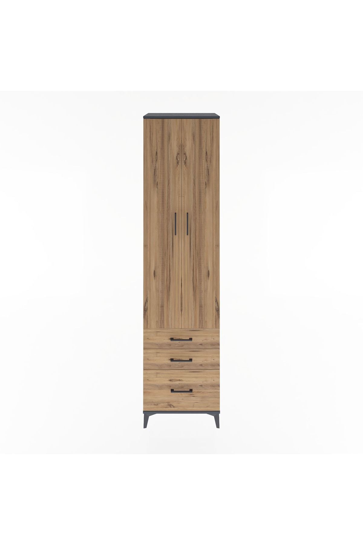 Hyperion Dolap 5 Raflı 3 Çekmeceli 2 Kapaklı 60x44x243 - S65M007V6B