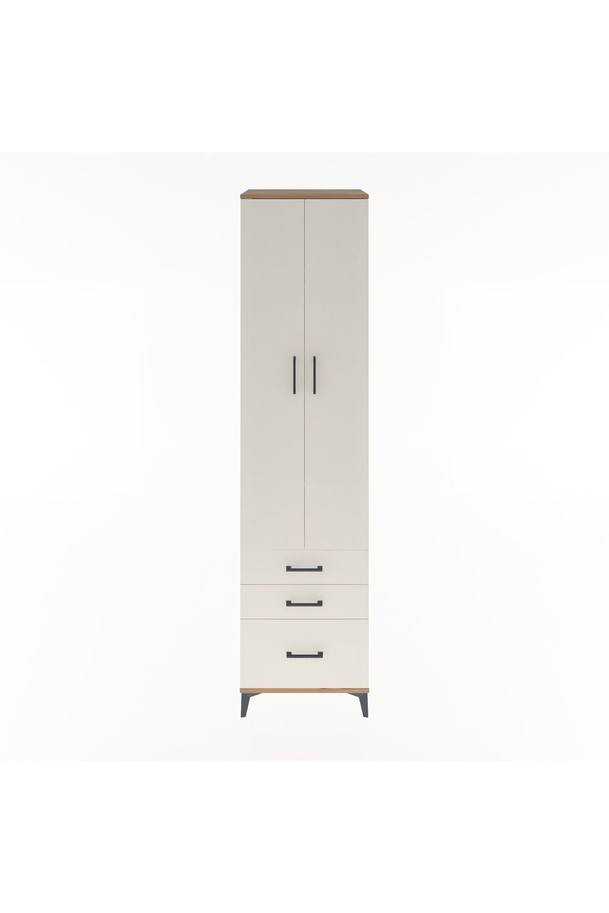 Hyperion Dolap 5 Raflı 3 Çekmeceli 2 Kapaklı 60x44x243 - S65M007V7B