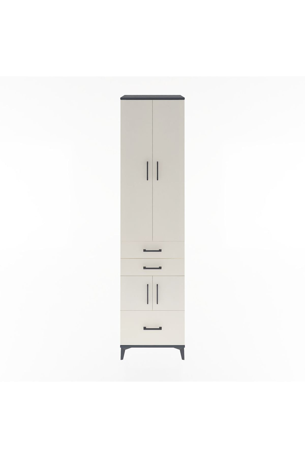 Hyperion Dolap 5 Raflı 3 Çekmeceli 4 Kapaklı 60x44x243 - S65M008V4B