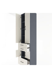 Hyperion Dolap 5 Raflı 3 Çekmeceli 4 Kapaklı 60x44x243 - S65M008V4B