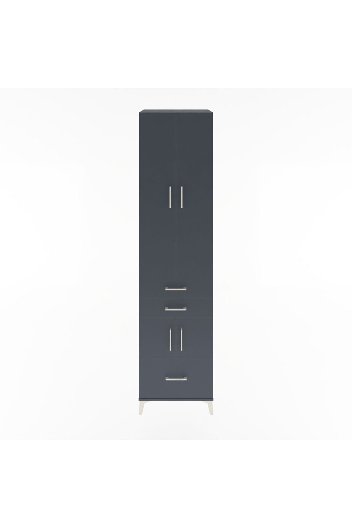 Hyperion Dolap 5 Raflı 3 Çekmeceli 4 Kapaklı 60x44x243 - S65M008V5B