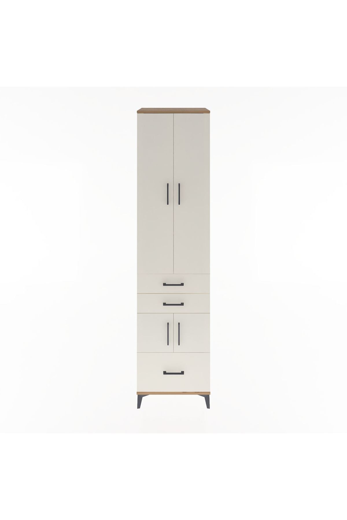 Hyperion Dolap 5 Raflı 3 Çekmeceli 4 Kapaklı 60x44x243 - S65M008V7B