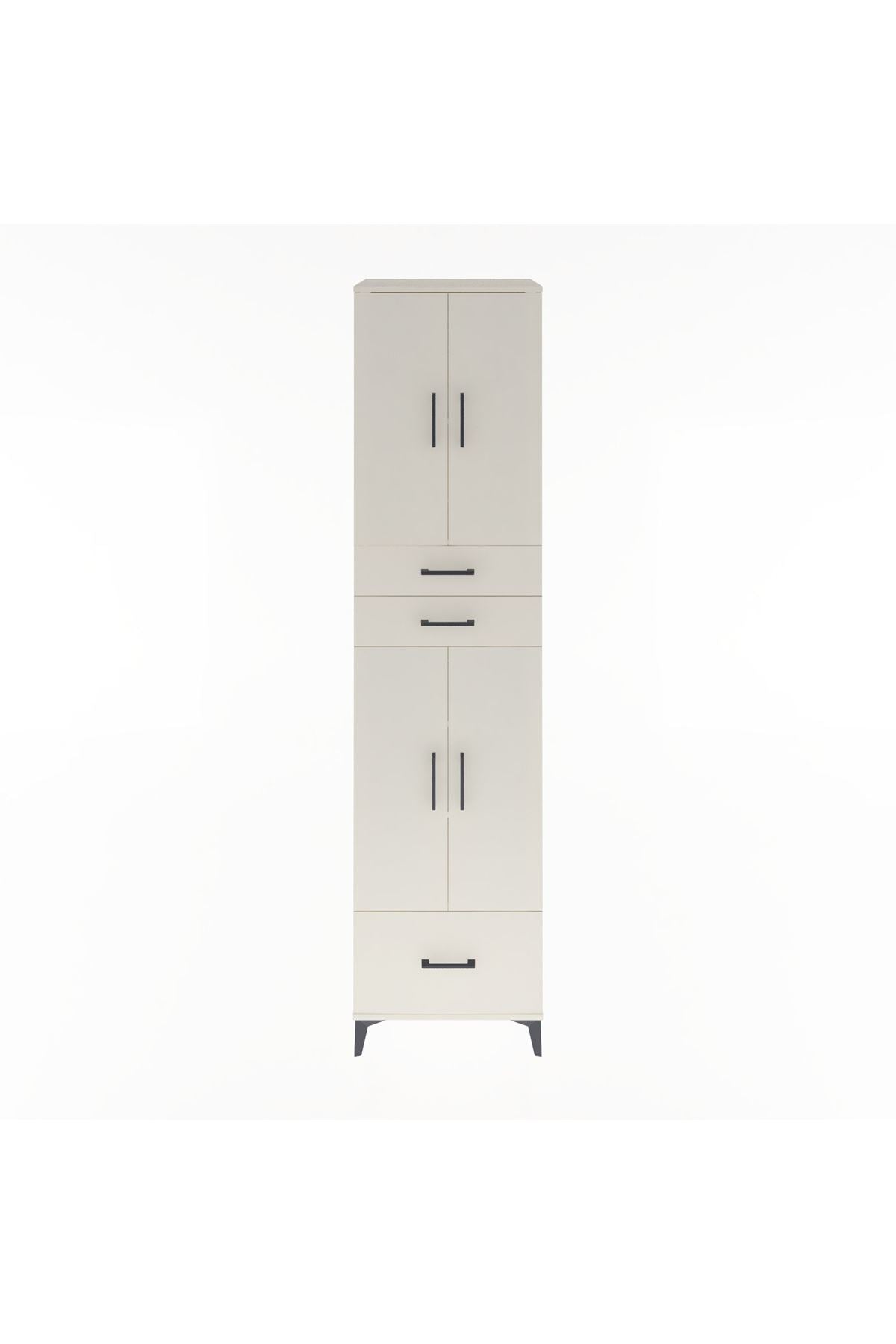 Hyperion Dolap 5 Raflı 3 Çekmeceli 4 Kapaklı 60x44x243 - S65M009V1B