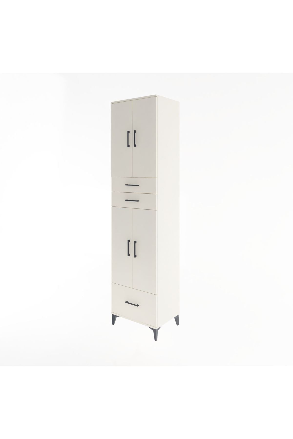 Hyperion Dolap 5 Raflı 3 Çekmeceli 4 Kapaklı 60x44x243 - S65M009V1B