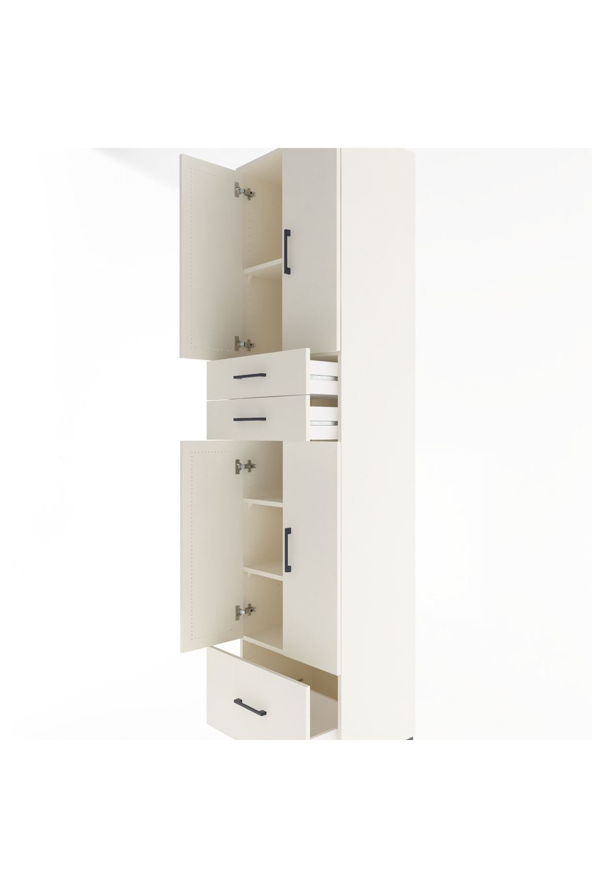 Hyperion Dolap 5 Raflı 3 Çekmeceli 4 Kapaklı 60x44x243 - S65M009V1B