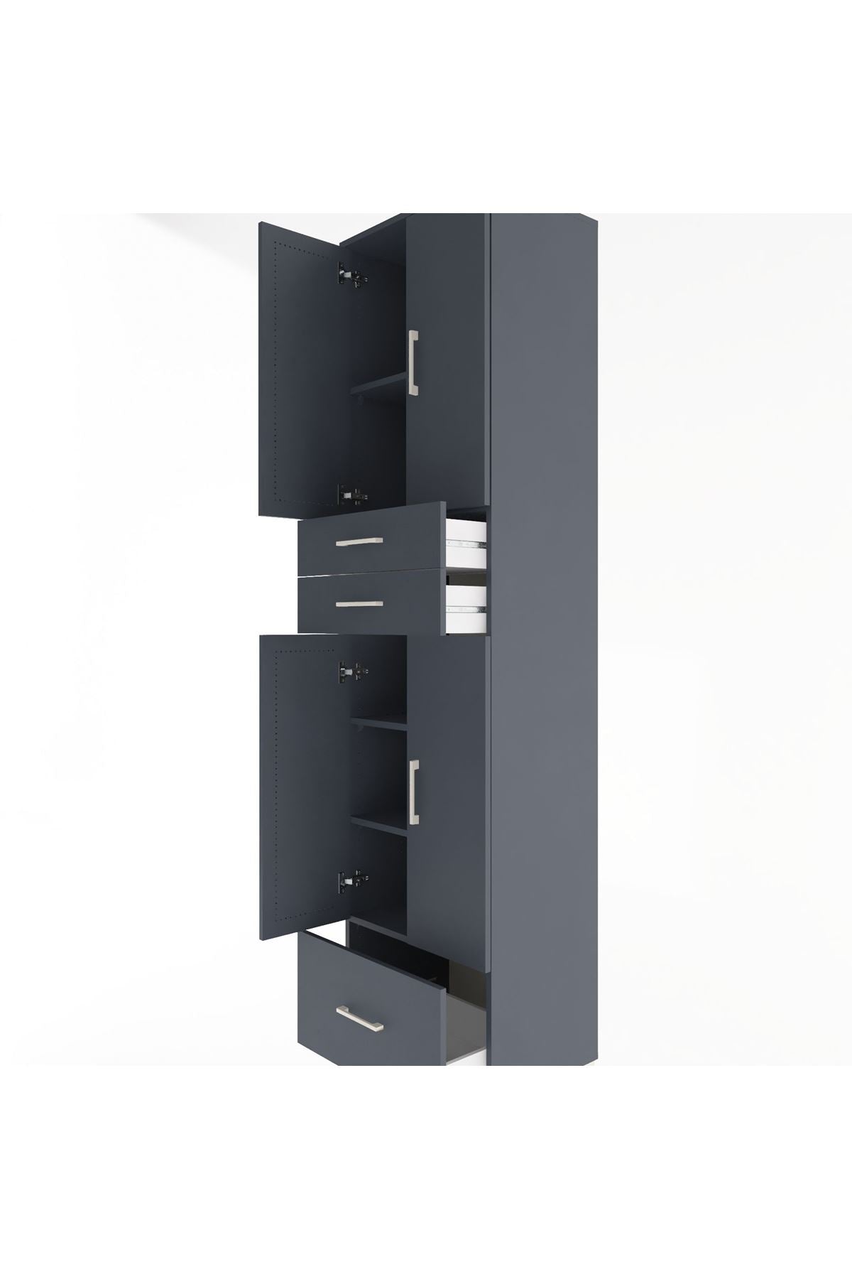 Hyperion Dolap 5 Raflı 3 Çekmeceli 4 Kapaklı 60x44x243 - S65M009V5B