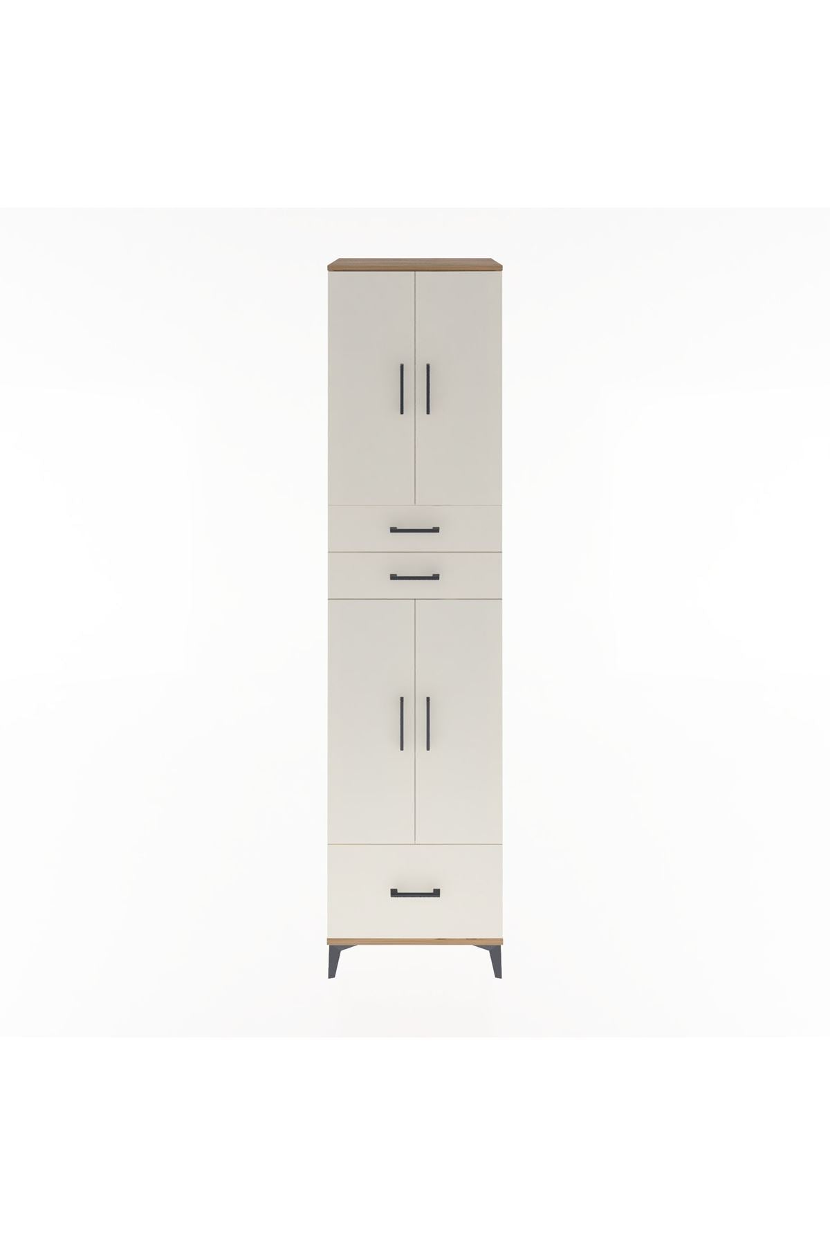 Hyperion Dolap 5 Raflı 3 Çekmeceli 4 Kapaklı 60x44x243 - S65M009V7B