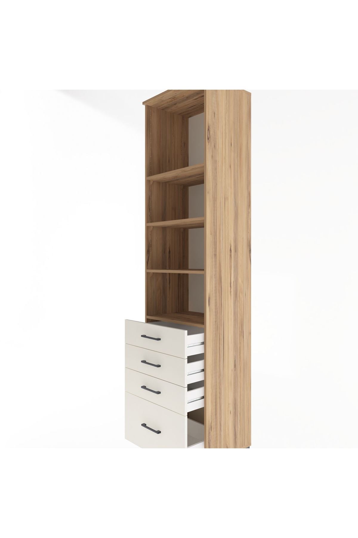 Hyperion Dolap 4 Raflı 4 Çekmeceli 60x44x243 - S65M010V7B