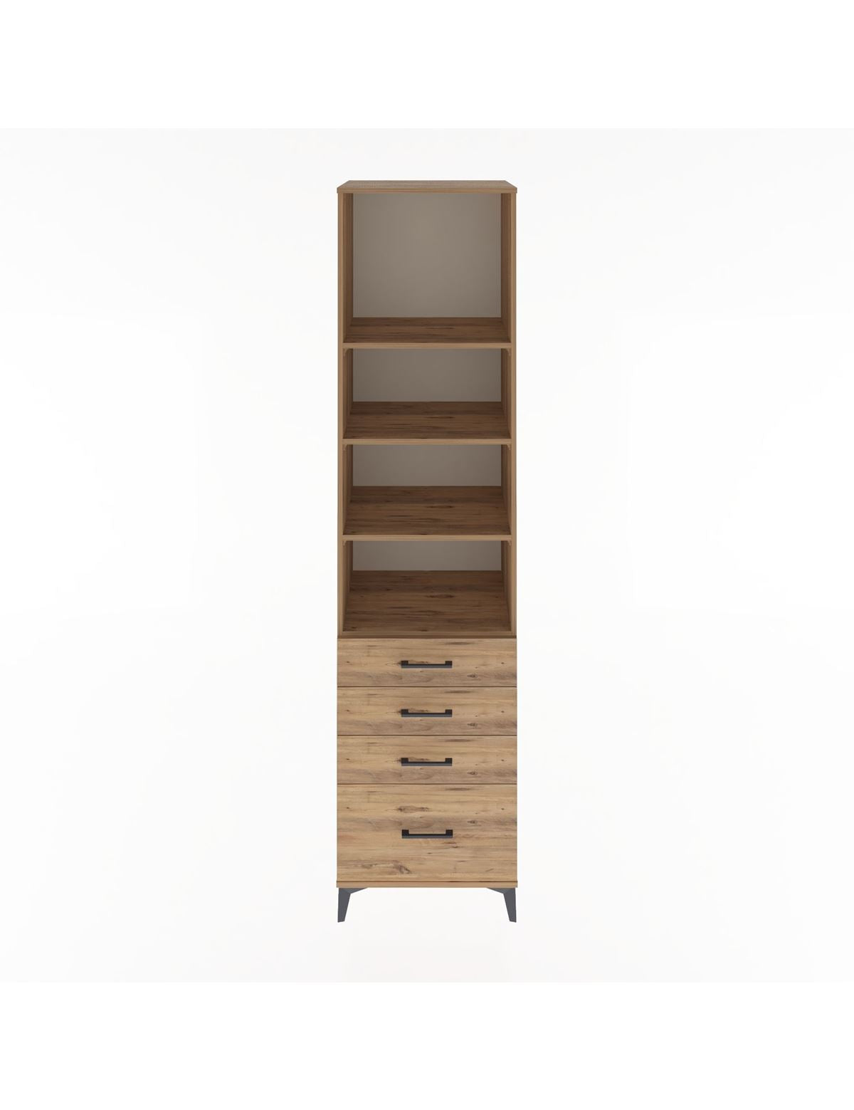 Hyperion Dolap 4 Raflı 4 Çekmeceli 60x44x243 - S65M010V9B