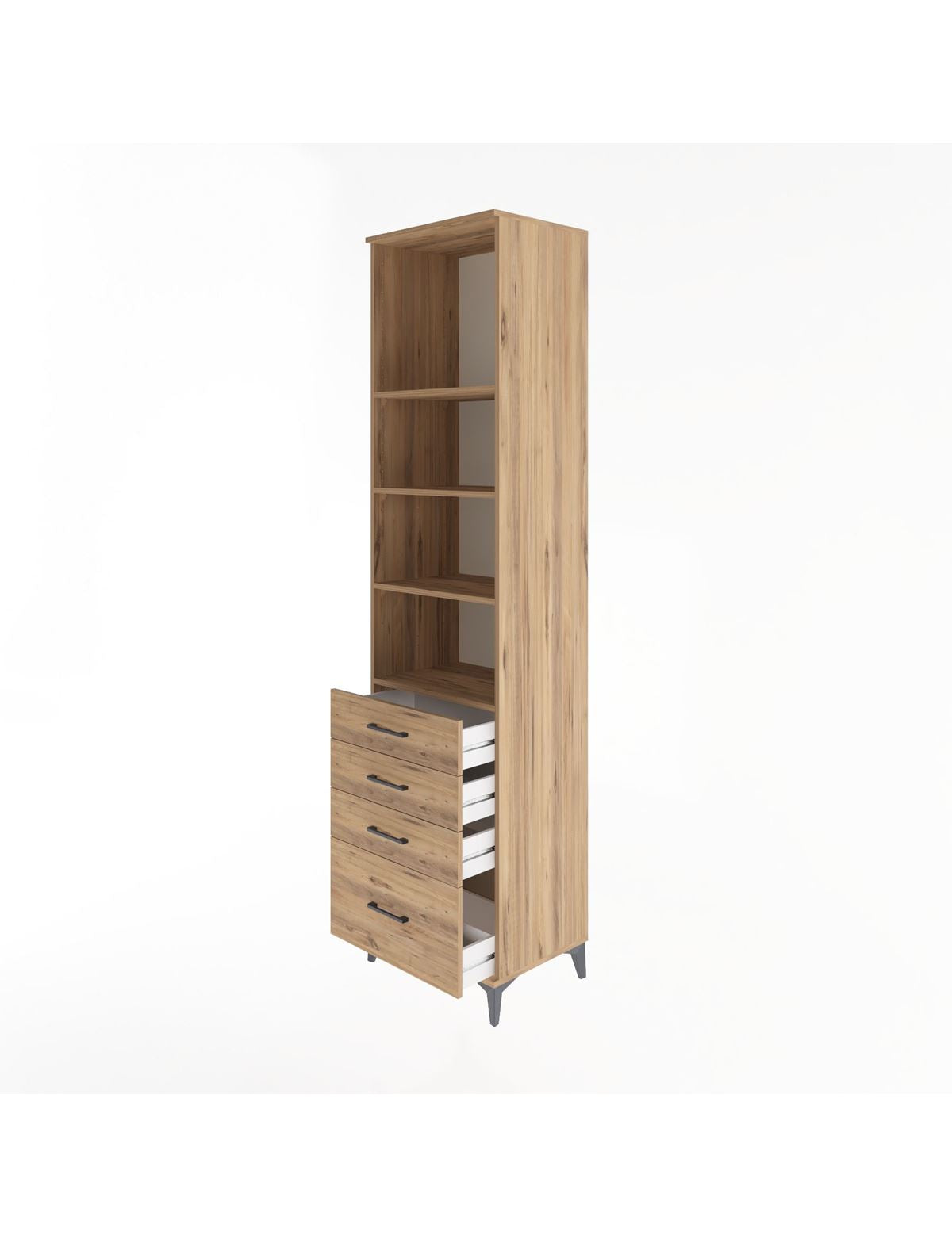 Hyperion Dolap 4 Raflı 4 Çekmeceli 60x44x243 - S65M010V9B