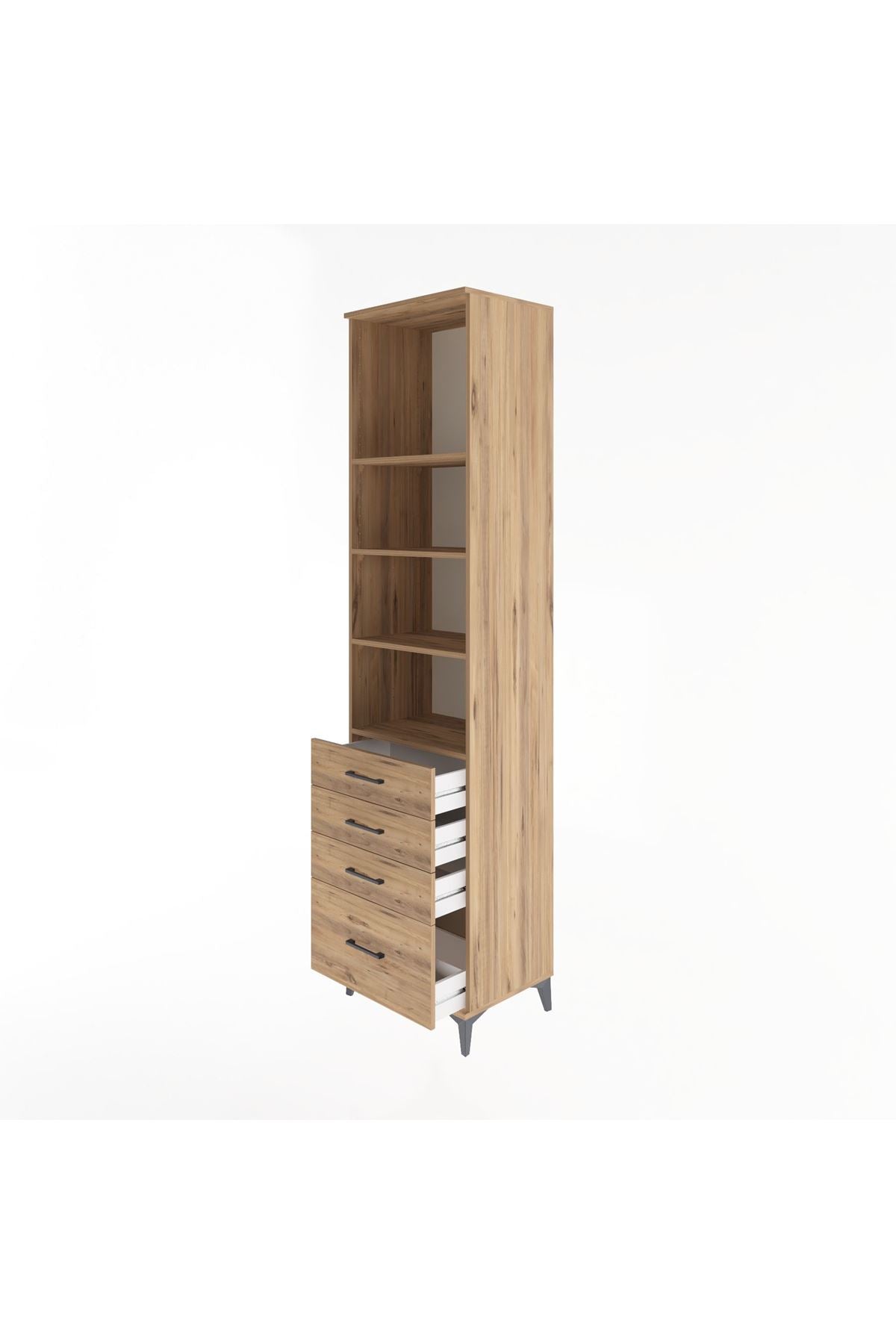Hyperion Dolap 4 Raflı 4 Çekmeceli 60x44x243 - S65M010V9B