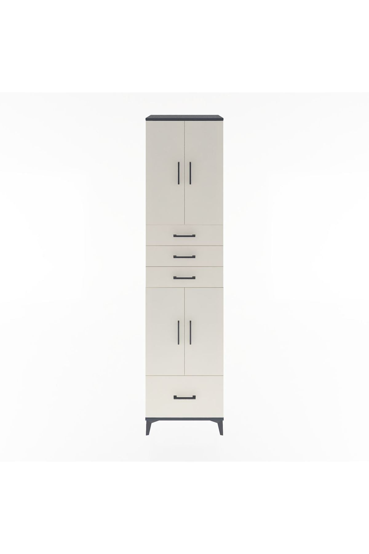 Hyperion Dolap 4 Raflı 4 Çekmeceli 4 Kapaklı 60x44x243 - S65M012V4B